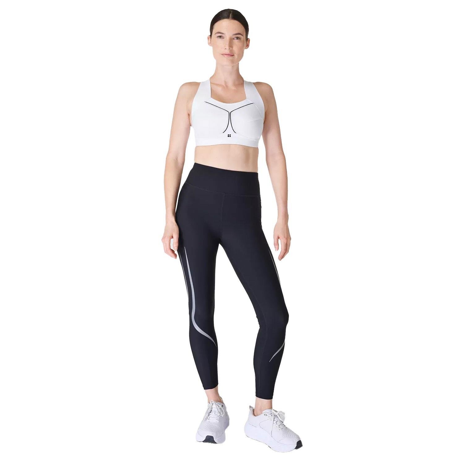 Sweaty Betty Zero Gravity 7/8 Illuminate Run Kadın Siyah Koşu Tayt