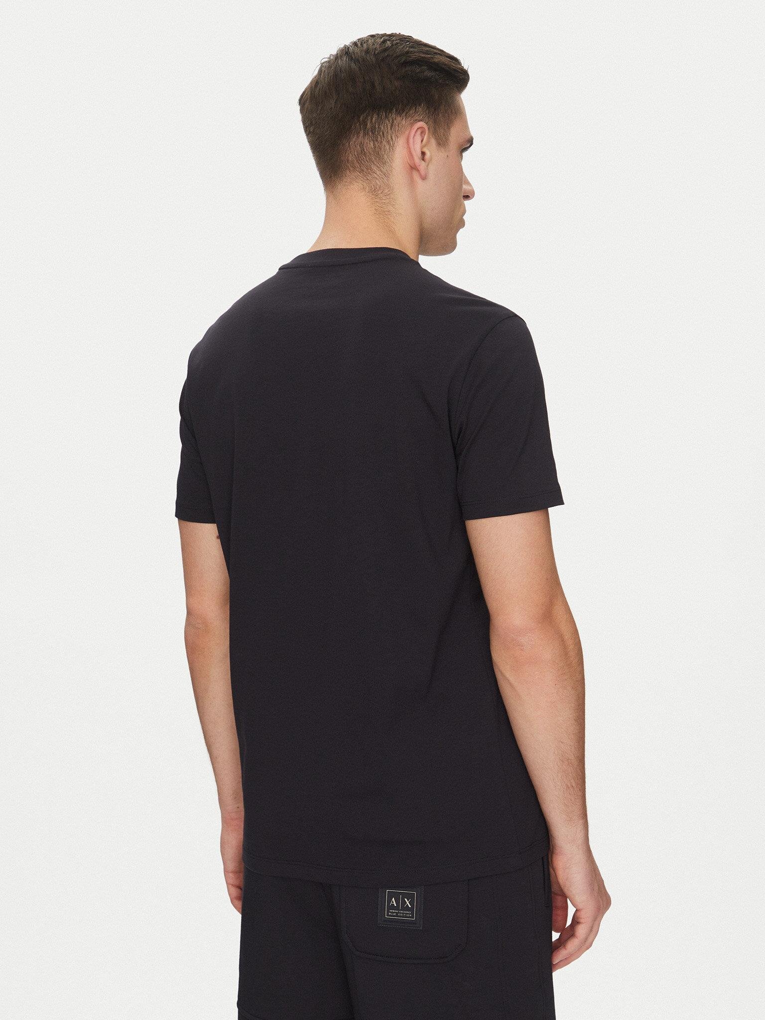 ARMANI EXCHANGE Armani Exchange Erkek Yumuşak Pamuklu Yuvarlak Yaka Regular Fit Kısa Kollu Siyah T-Shirt XM000546 AF10361-UB101