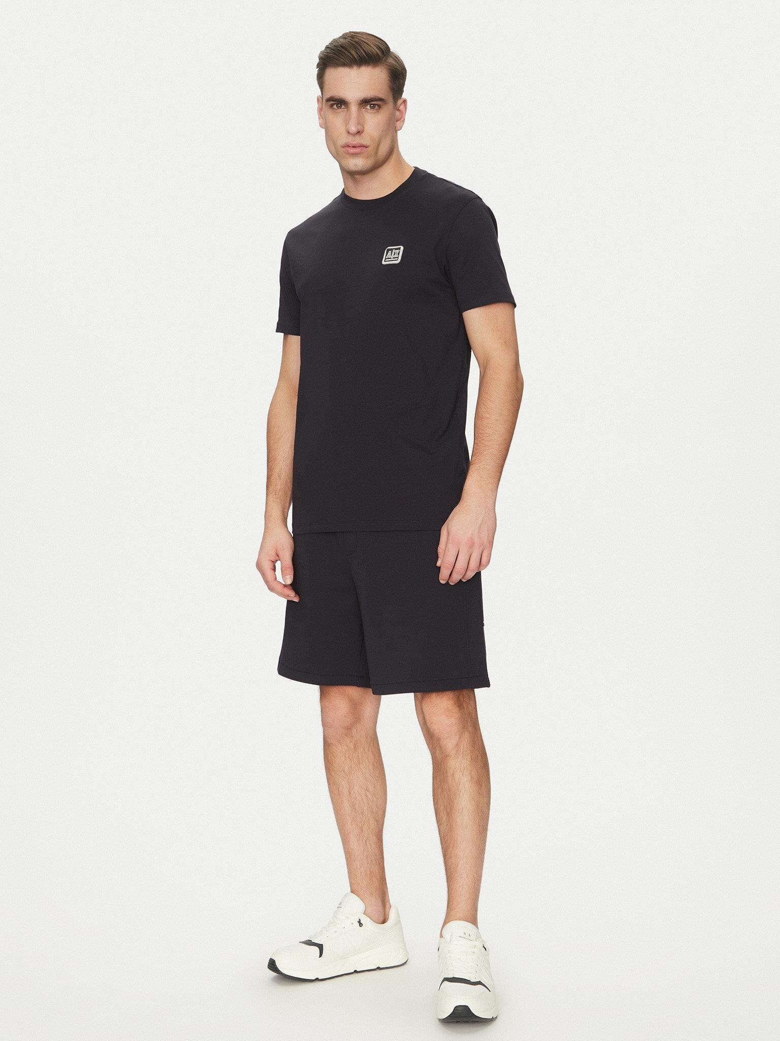 ARMANI EXCHANGE Armani Exchange Erkek Yumuşak Pamuklu Yuvarlak Yaka Regular Fit Kısa Kollu Siyah T-Shirt XM000546 AF10361-UB101