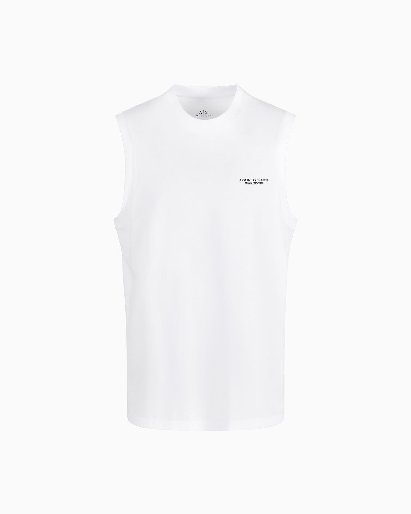 ARMANI EXCHANGE Armani Exchange Erkek Kısa Kol AX Yazı Desen Pamuklu Bisiklet Yaka Beyaz T-Shirt 8NZH97 ZJ9AZ-1100