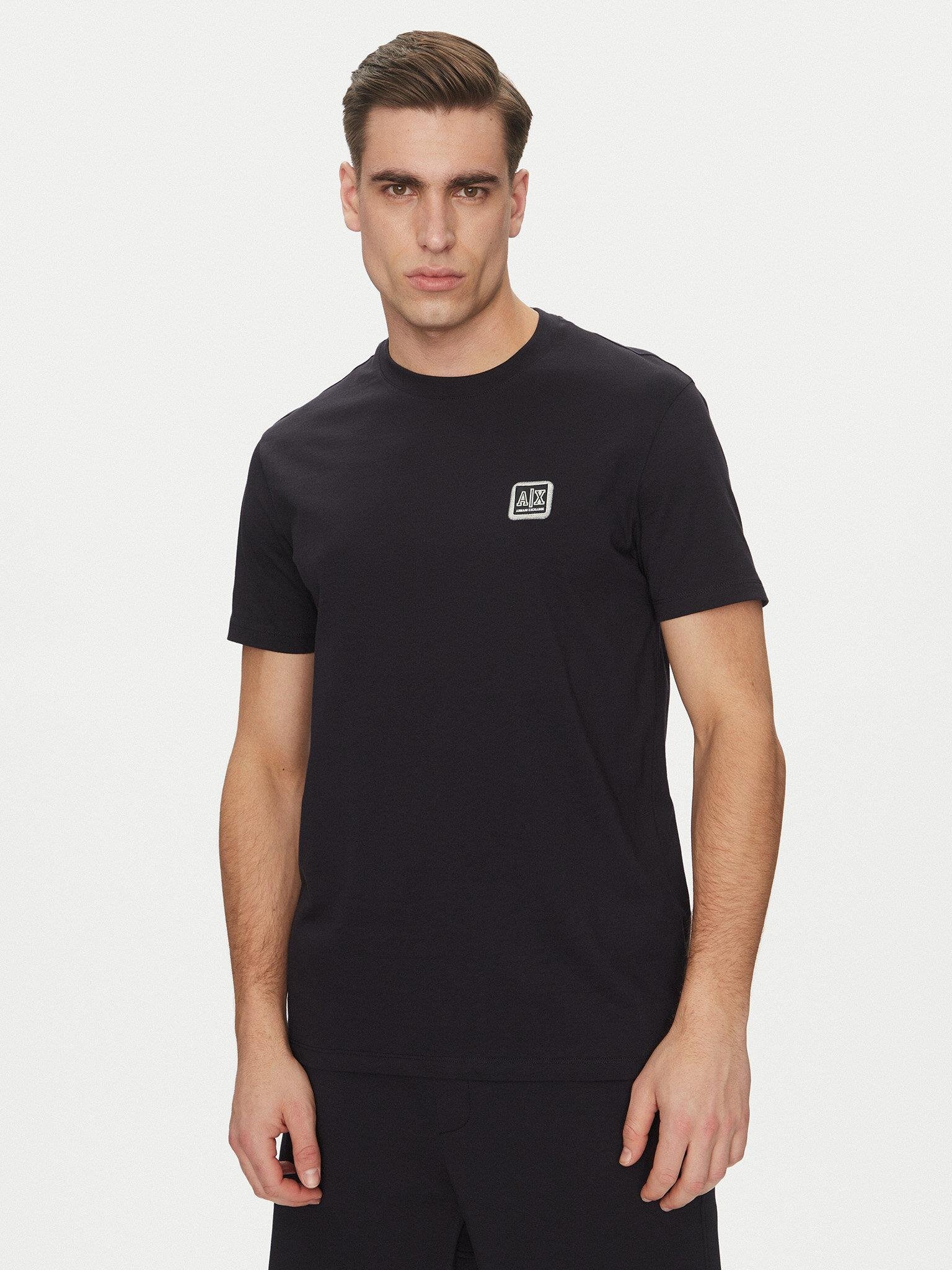 ARMANI EXCHANGE Armani Exchange Erkek Yumuşak Pamuklu Yuvarlak Yaka Regular Fit Kısa Kollu Siyah T-Shirt XM000546 AF10361-UB101