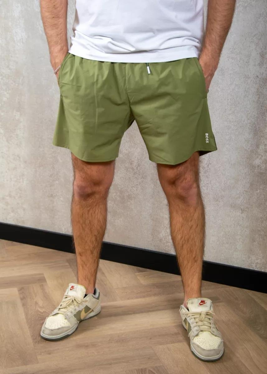 BOSS BOSS Erkek Beli Bağlamalı Cepli Astarlı Kısa Boy Yeşil Mayo 50491594-311