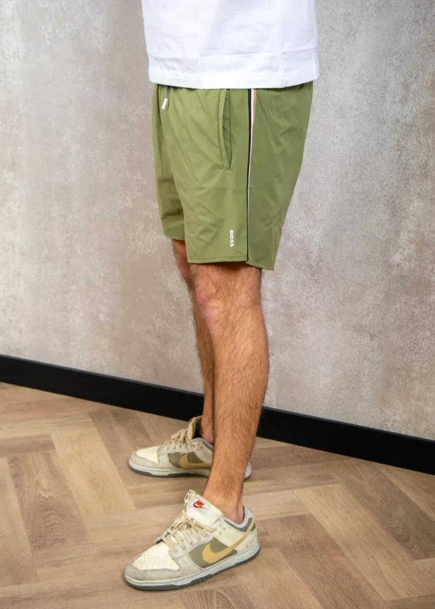 BOSS BOSS Erkek Beli Bağlamalı Cepli Astarlı Kısa Boy Yeşil Mayo 50491594-311