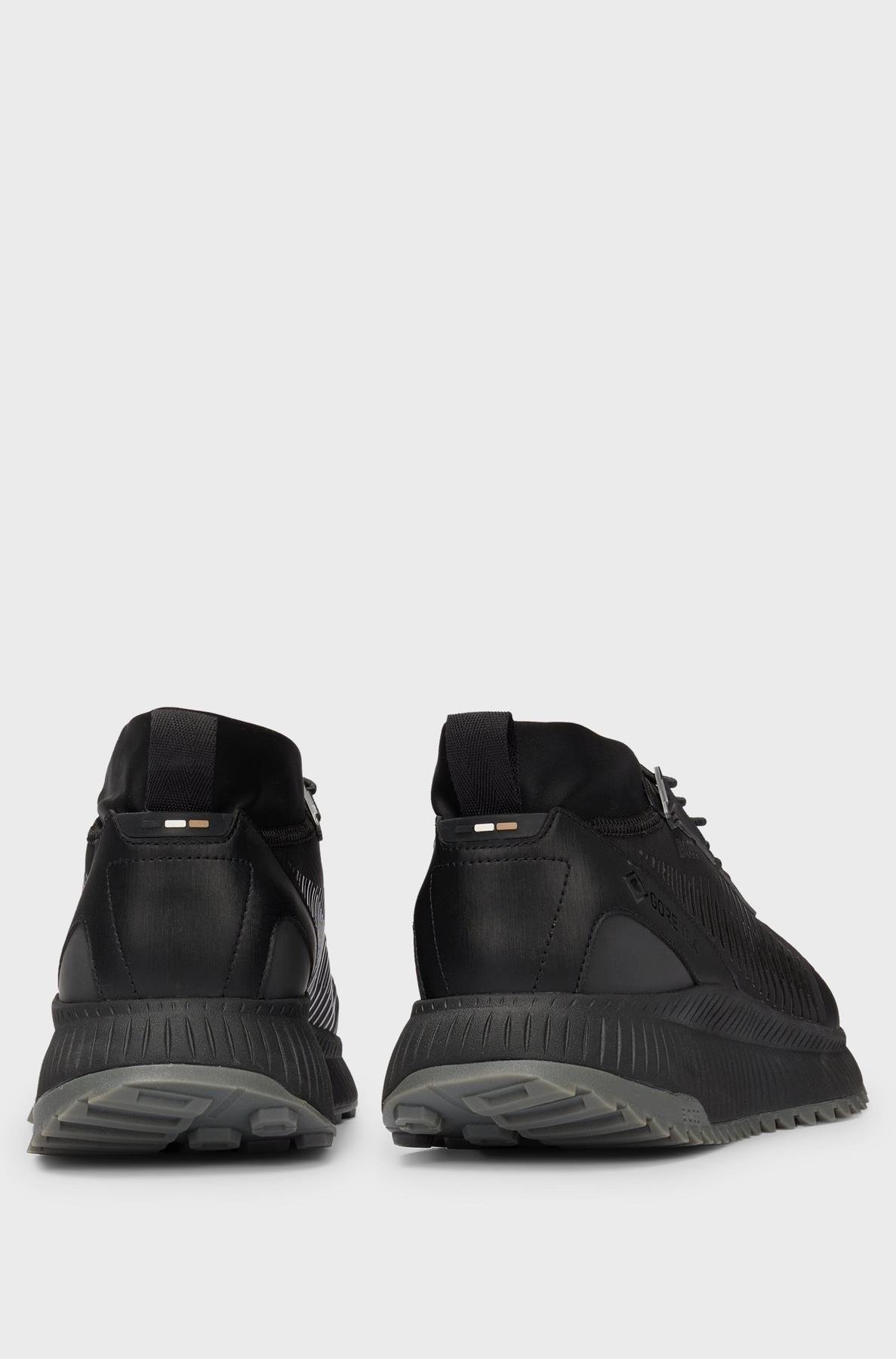 BOSS BOSS Erkek Deri Logolu Kalın Tabanlı Günlük Kullanım Siyah Sneaker 50529525-005