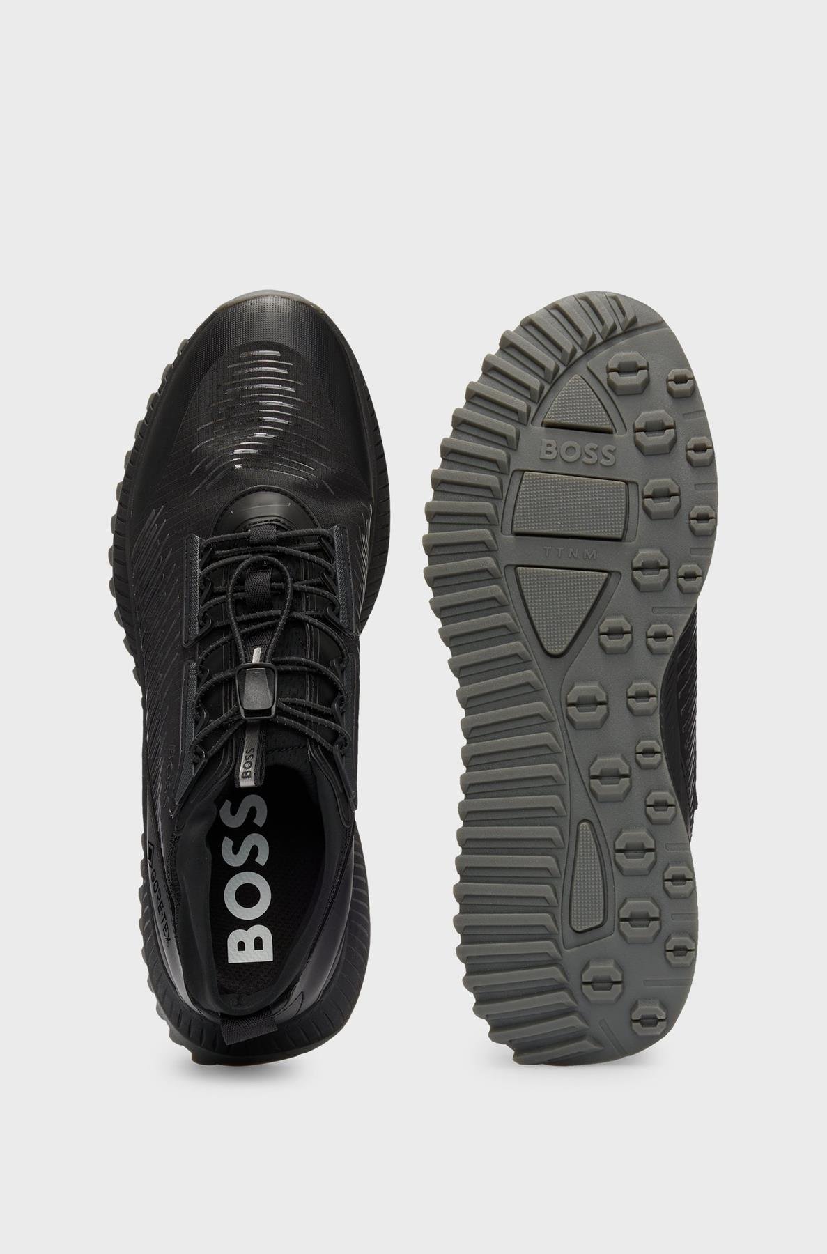 BOSS BOSS Erkek Deri Logolu Kalın Tabanlı Günlük Kullanım Siyah Sneaker 50529525-005