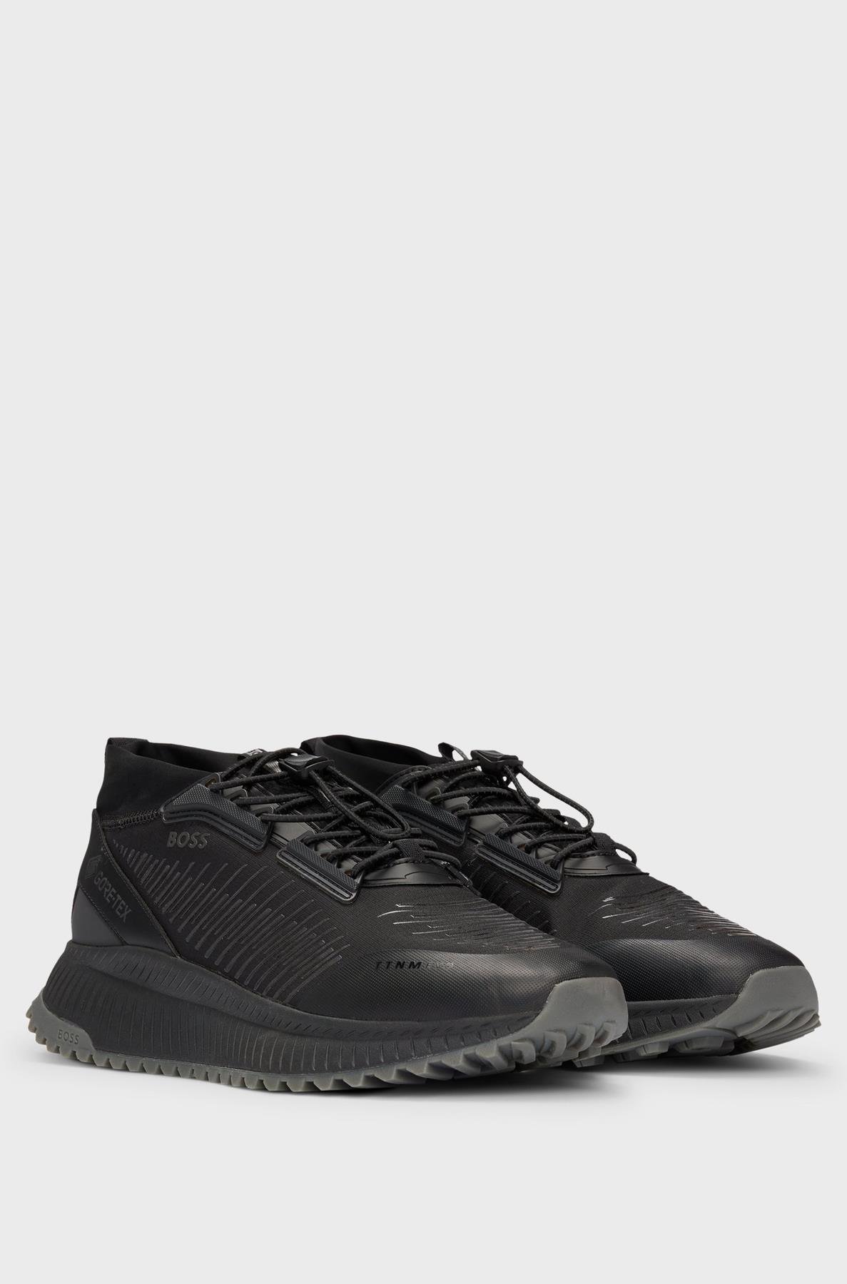 BOSS BOSS Erkek Deri Logolu Kalın Tabanlı Günlük Kullanım Siyah Sneaker 50529525-005