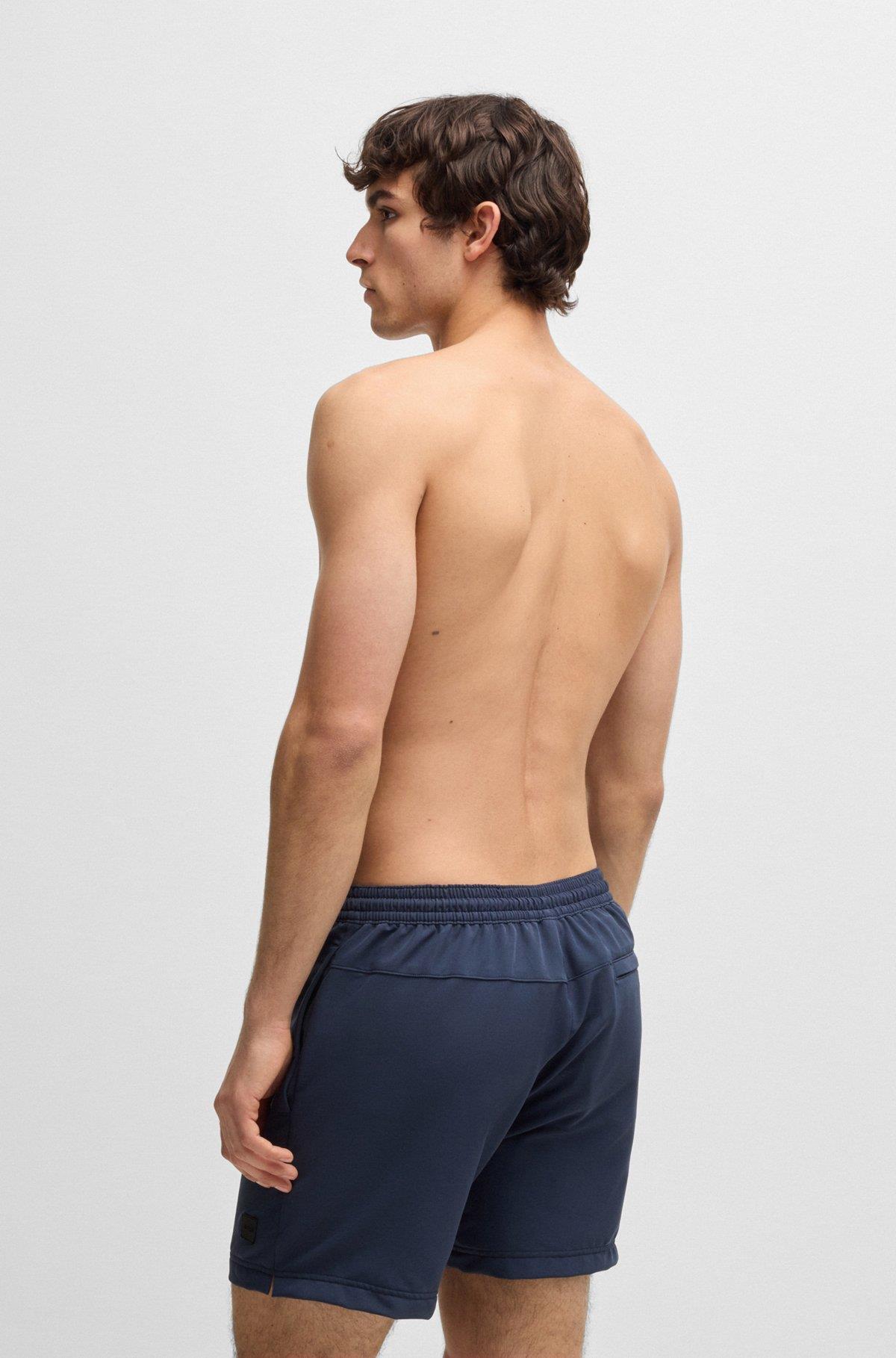 BOSS  BOSS Erkek Elastik Bel Bantlı Çabuk Kuruyan Kumaş Kısa Lacivert Mayo 50544330-413