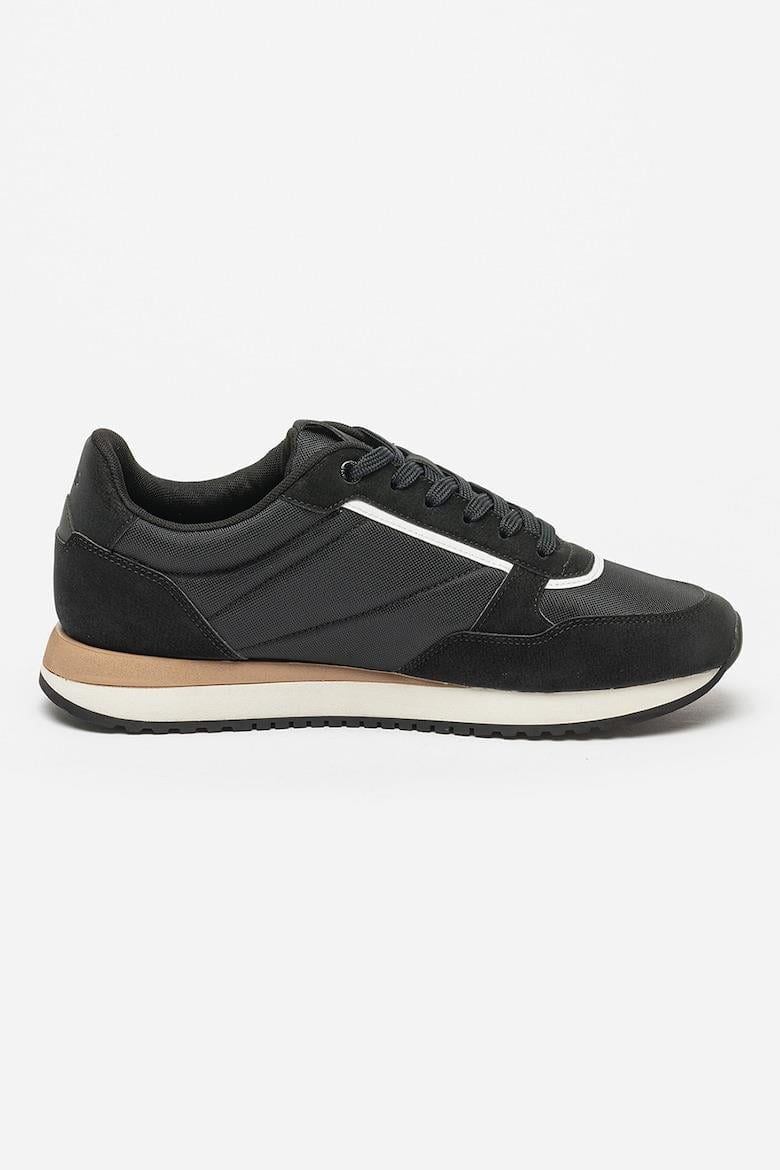 BOSS BOSS Erkek Marka Logolu Bağcıklı Kaydırmaz Tabanlı Günlük Siyah Sneaker 50529542-002