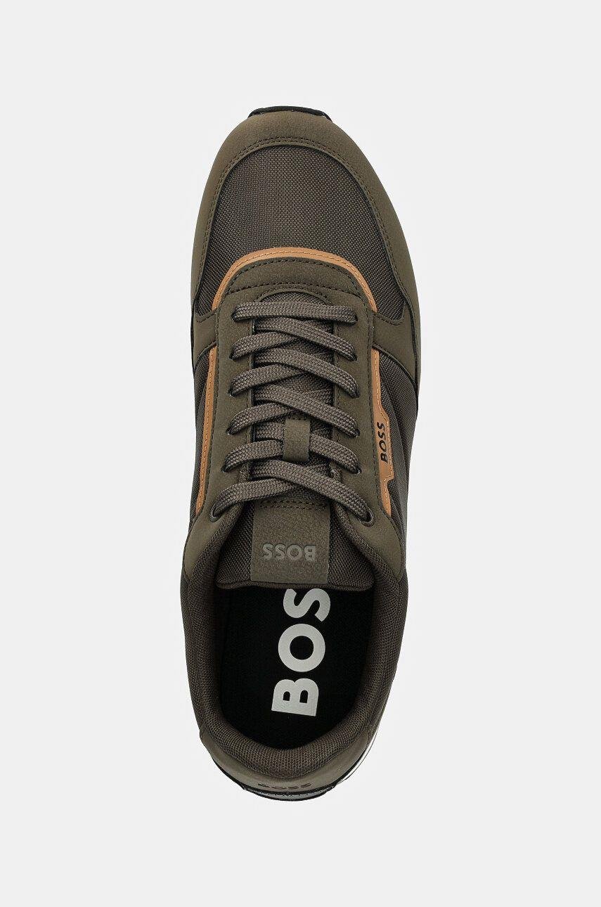 BOSS BOSS Erkek Marka Logolu Bağcıklı Kaydırmaz Tabanlı Günlük Lacivert Sneaker 50529542-302