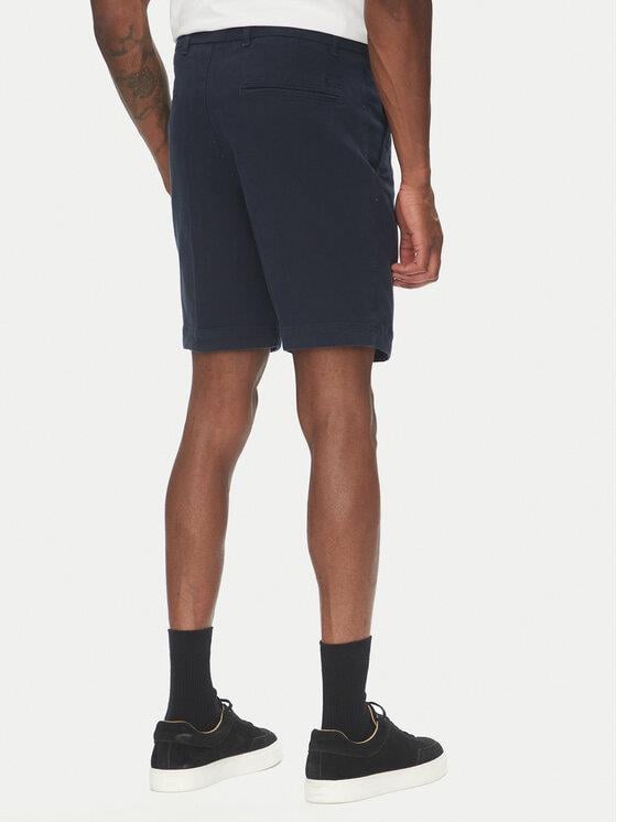 BOSS  BOSS Erkek Normal Bel Diz Üstü Cep Ve Kemer Detaylı Lacivert Şort 50543951-404