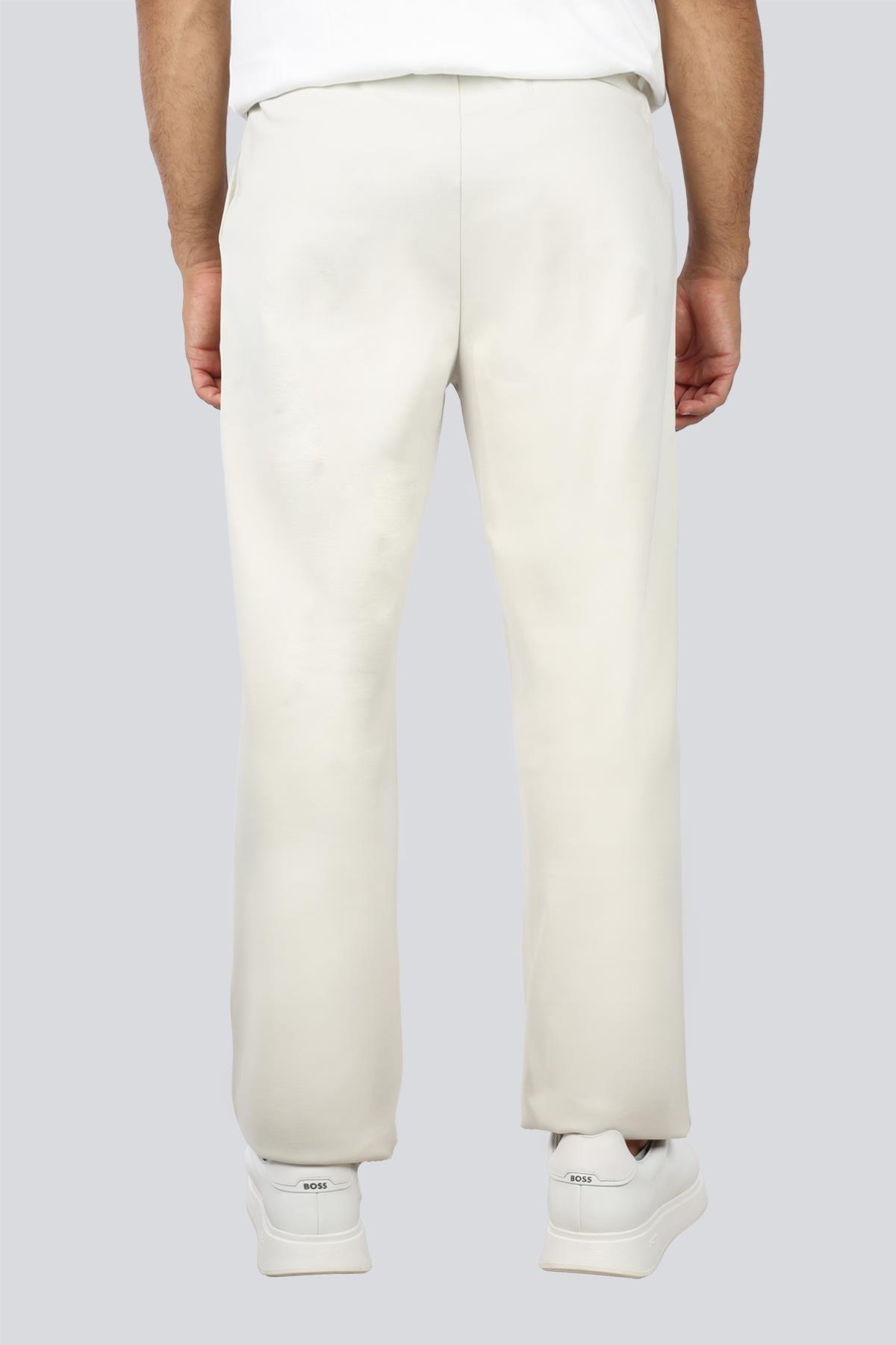 BOSS  BOSS Erkek Normal Kalıp Beli Bağcıklı Pamuklu Düz Kesim Bej Eşofman Altı 50543426-131