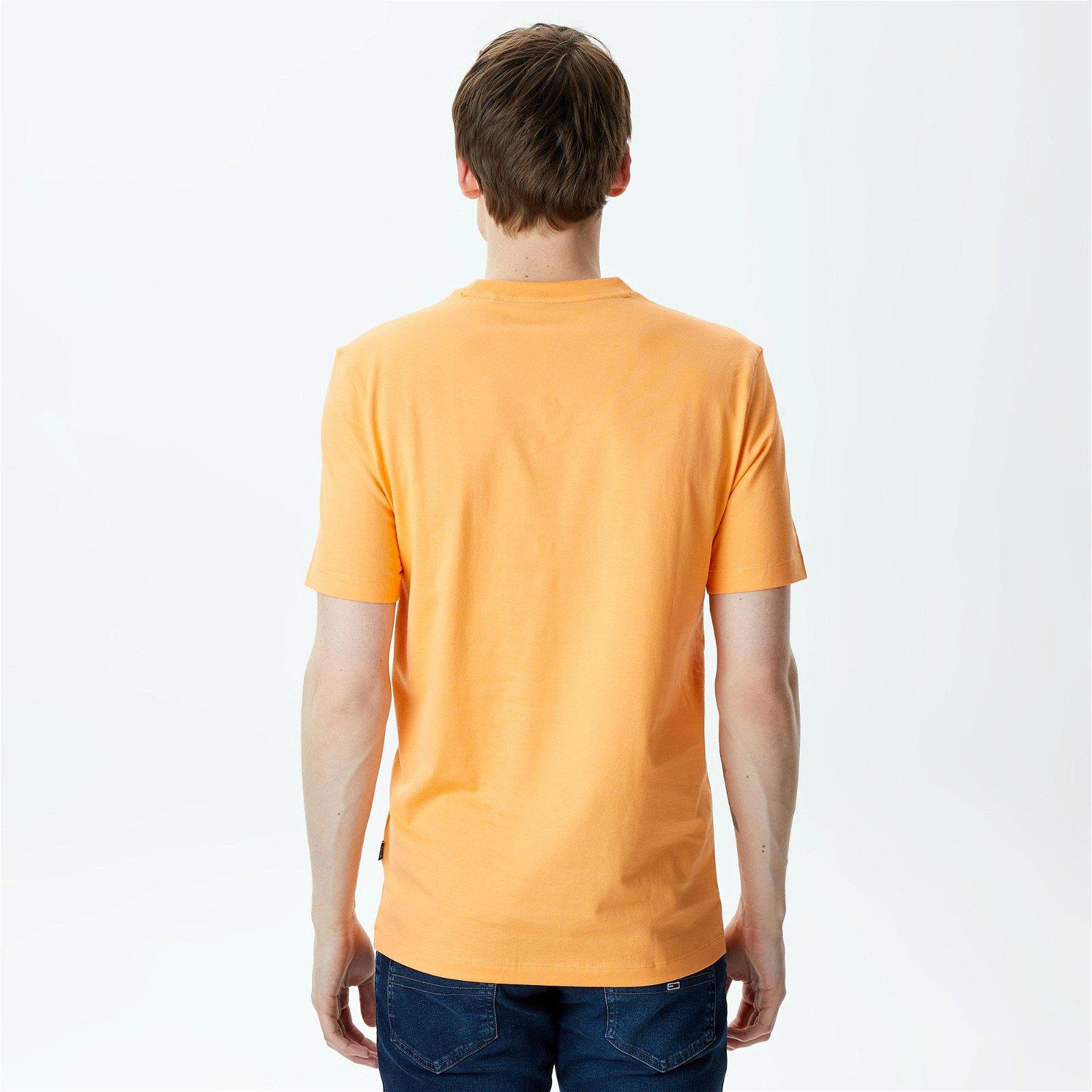 BOSS BOSS Erkek regular fit Kısa Kollu Düz Bisiklet Yaka Turuncu T-Shirt 50495742-813