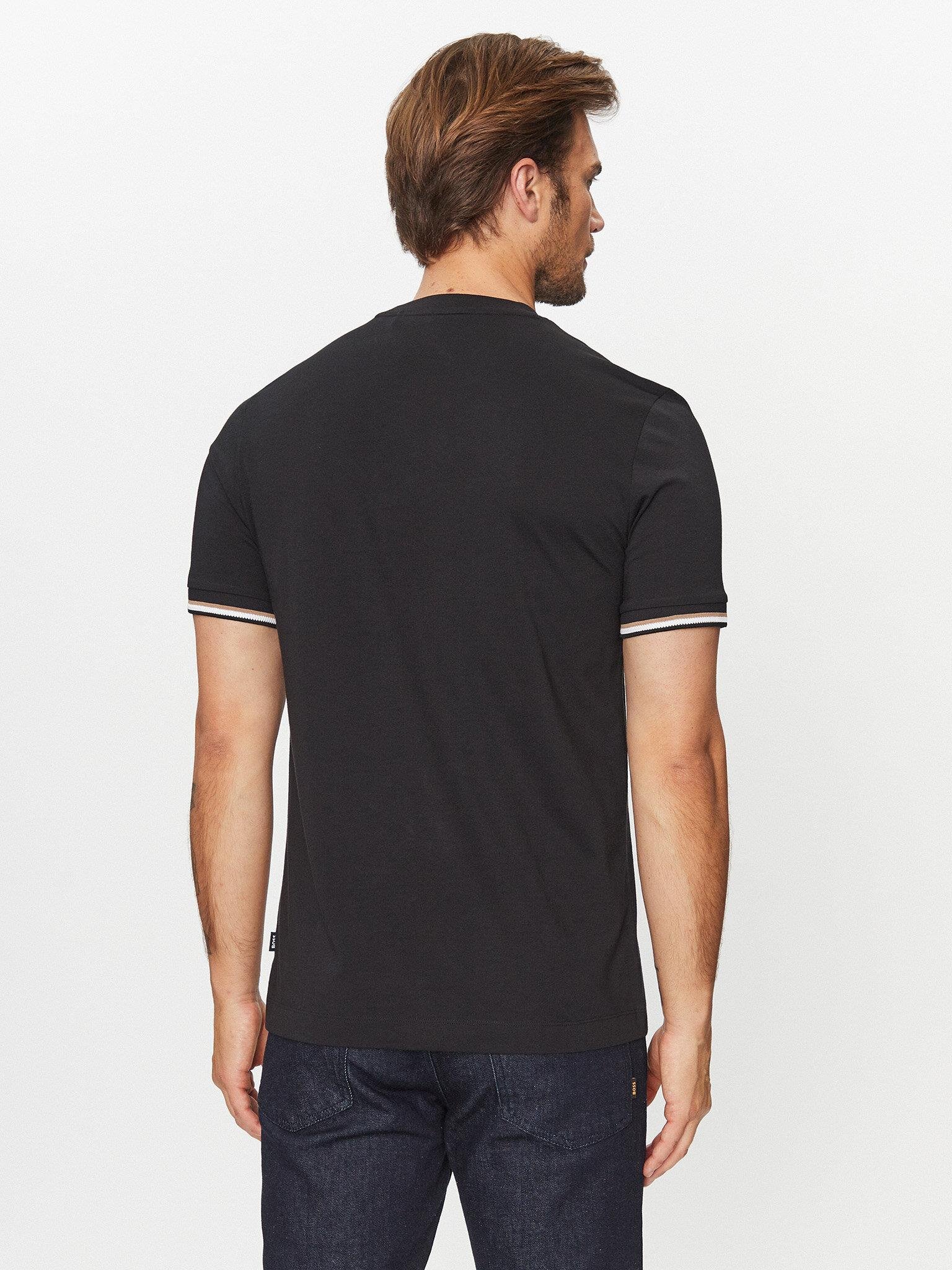BOSS BOSS Erkek regular fit Kısa Kollu Düz Bisiklet Yaka Siyah T-Shirt 50501097-001