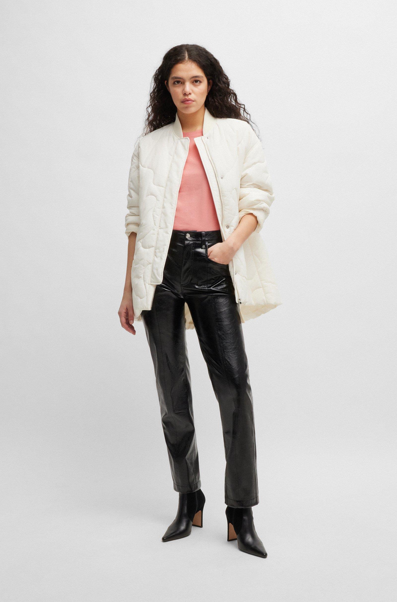 BOSS BOSS Kadın Pamuklu Marka Logolu Yuvarlak Yaka Pembe T-Shirt 50506973-689