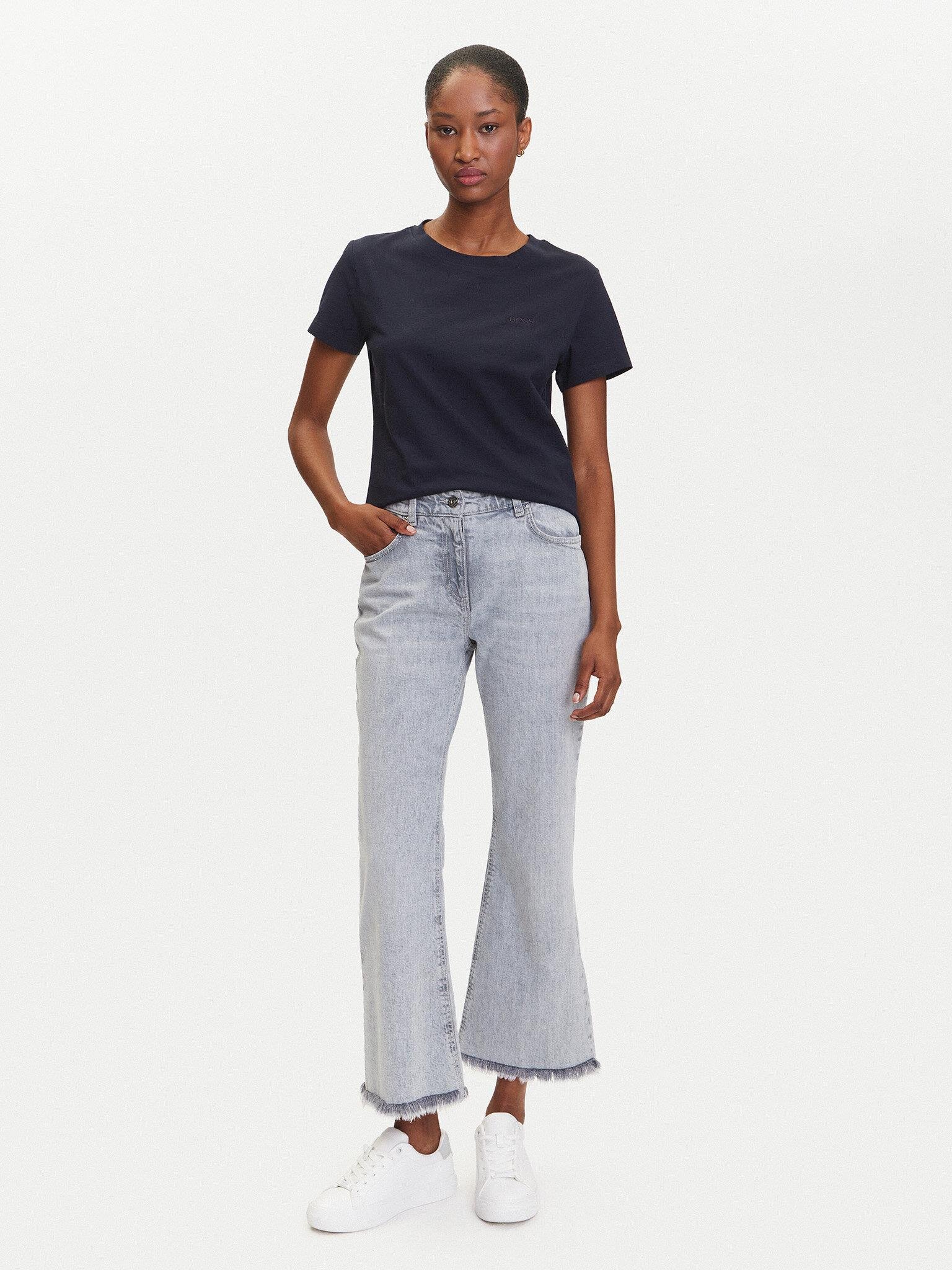 BOSS BOSS Kadın Pamuklu Marka Logolu Yuvarlak Yaka Lacivert Eşofman Altı 50506973-408