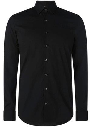 Calvin Klein Calvin Kleın Erkek %100 Pamuklu İnce Düğmeli Siyah-Beyaz Gömlek K10K108120-0GN