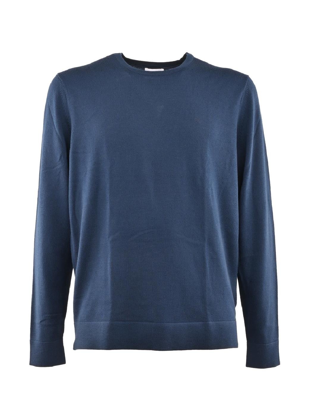 Calvin Klein Calvin Kleın Erkek %100 Yün Marka Logolu Uzun Kollu Bisiklet Yaka Lacivert Sweatshirt K10K109474-DW4