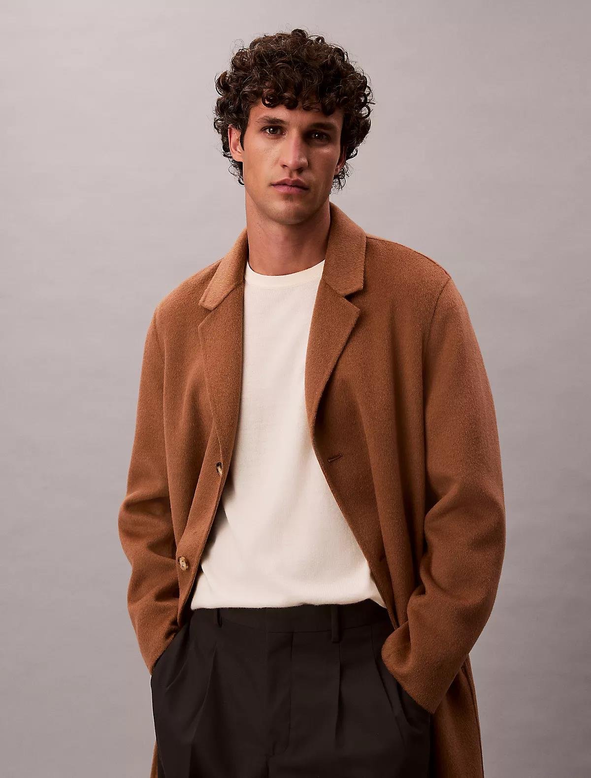 Calvin Klein Calvin Klein Erkek %100 Yün Normal Kalıp Ribanalı Yuvarlak Yaka Ck Logo Kabartmalı Uzun Kollu Örme Beyaz Kazak LV04LB305G-YAC