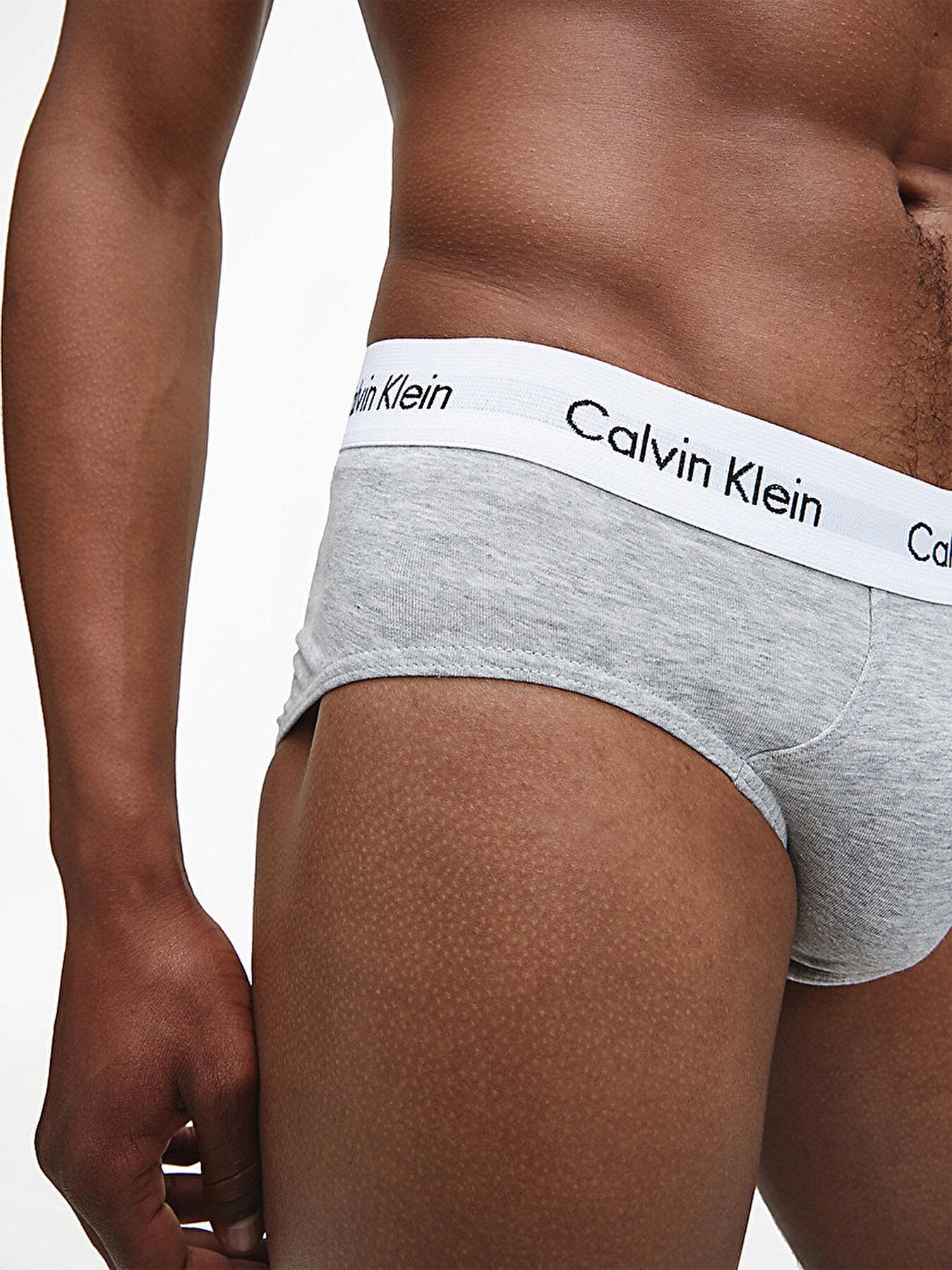 Calvin Klein Calvin Kleın Erkek Basic Calvin Klein İmzalı Bel Bantlı Siyah-Beyaz-Gri Külot 0000U2661G-998