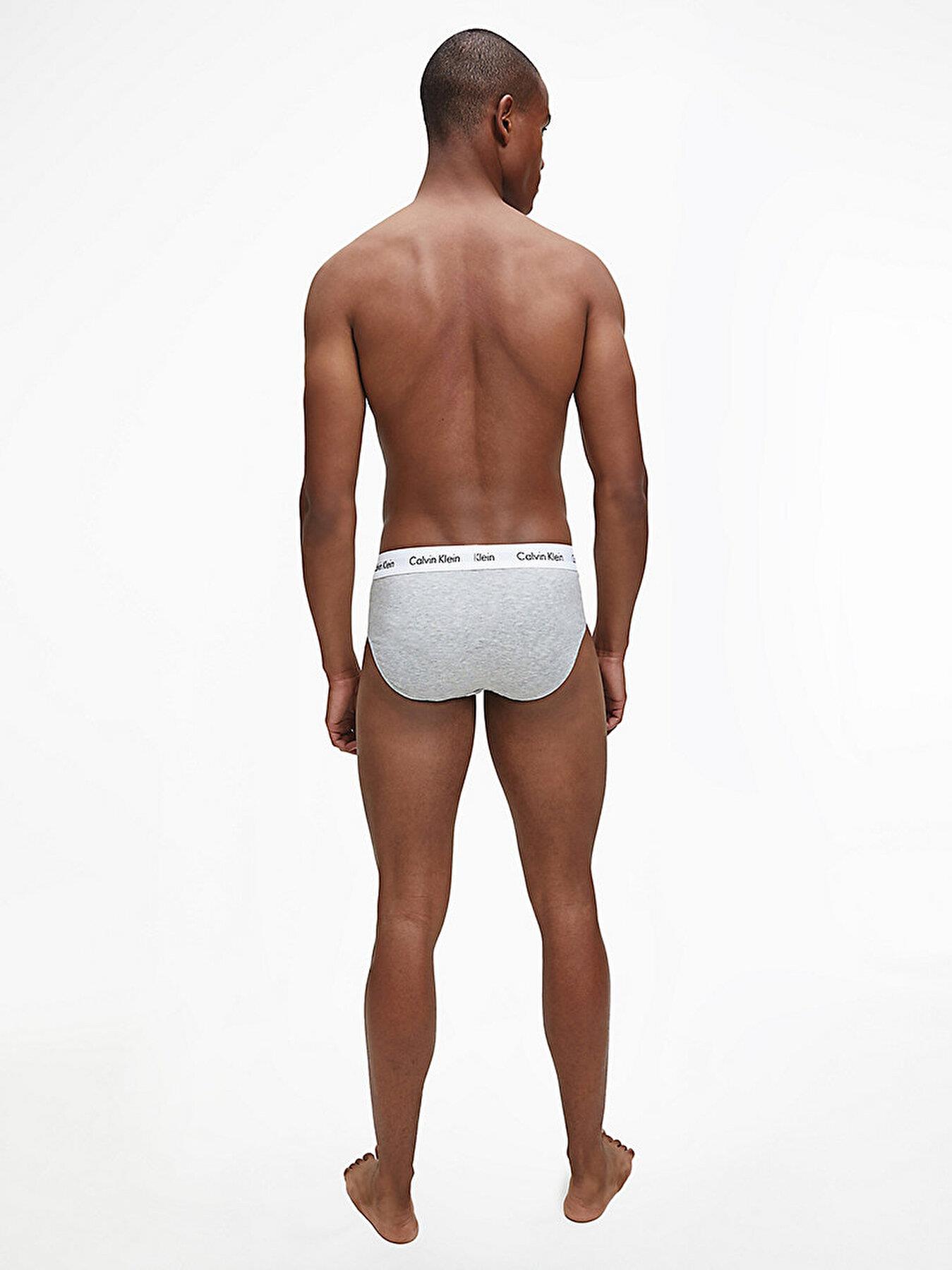 Calvin Klein Calvin Kleın Erkek Basic Calvin Klein İmzalı Bel Bantlı Siyah-Beyaz-Gri Külot 0000U2661G-998