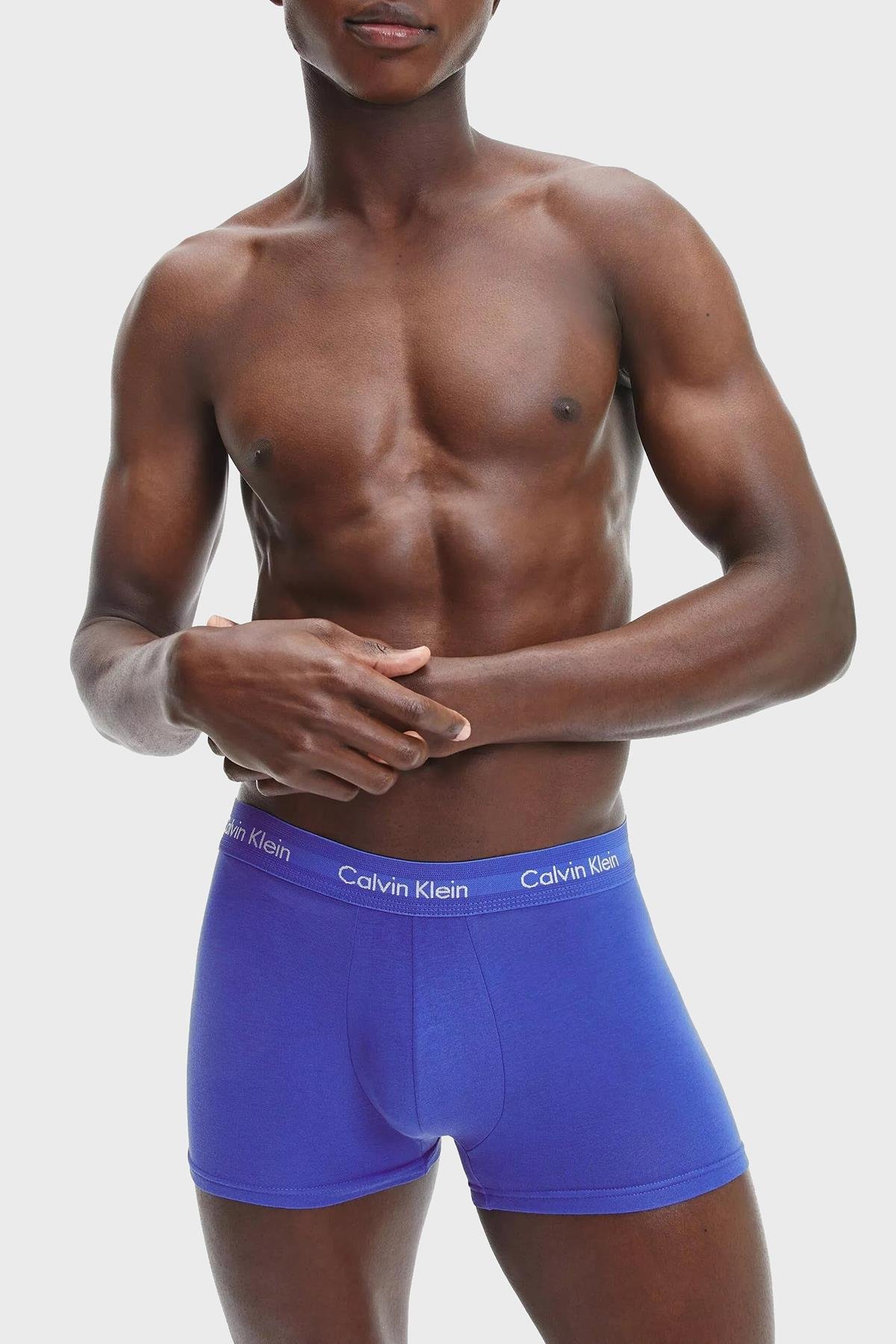 Calvin Klein Calvin Kleın Erkek Basic Calvin Klein İmzalı Bel Bantlı Mavi Külot 0000U2664G-4KU