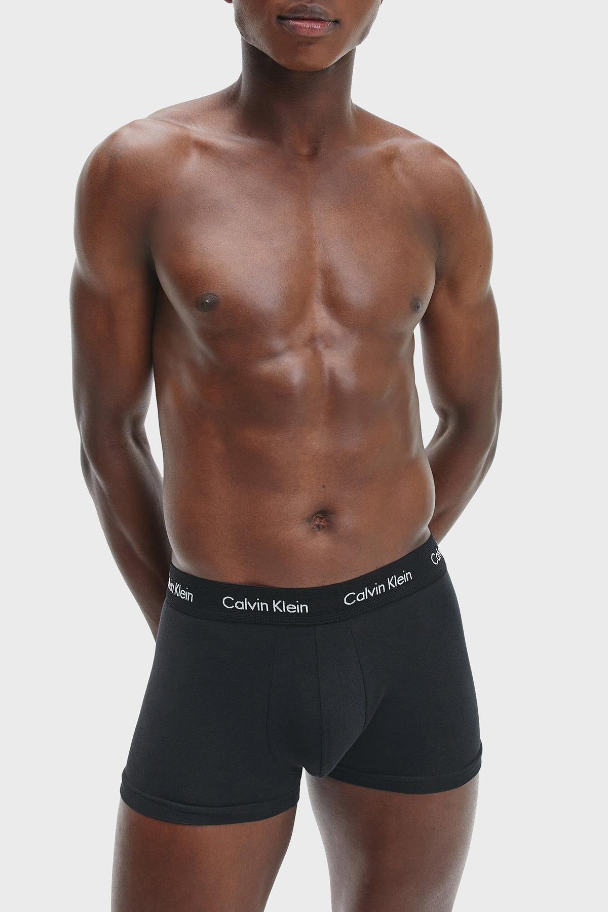 Calvin Klein Calvin Kleın Erkek Basic Calvin Klein İmzalı Bel Bantlı Mavi Külot 0000U2664G-4KU