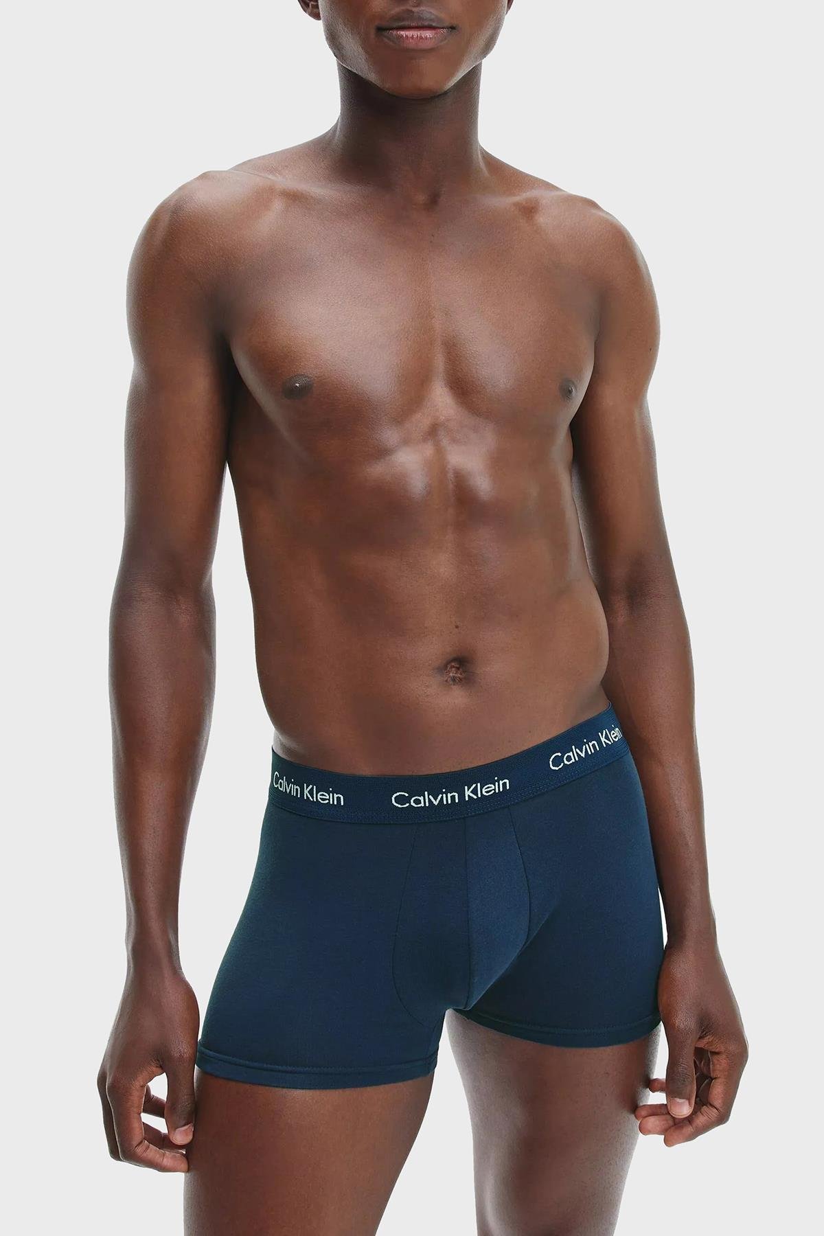 Calvin Klein Calvin Kleın Erkek Basic Calvin Klein İmzalı Bel Bantlı Mavi Külot 0000U2664G-4KU
