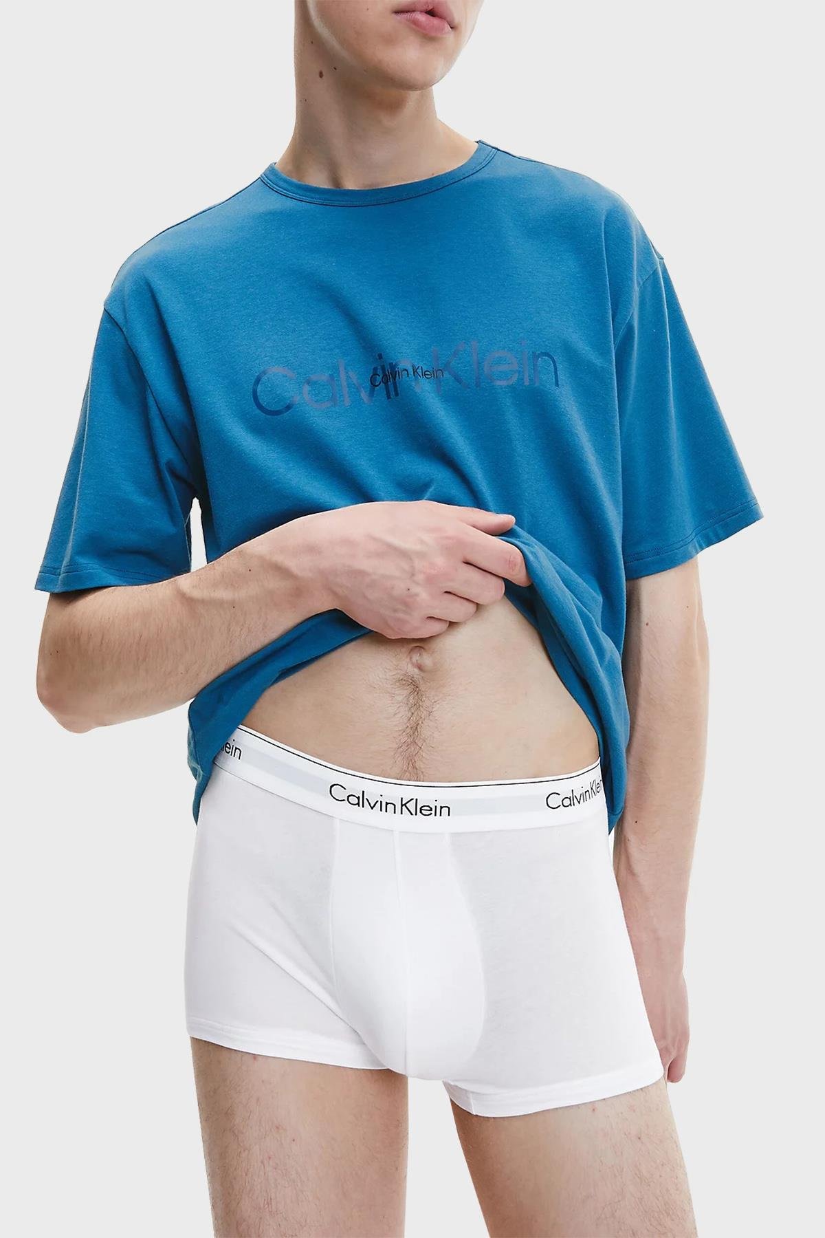 Calvin Klein Calvin Kleın Erkek Basic Calvin Klein İmzalı Bel Bantlı Çok Renkli Boxer 000NB2380A-MP1