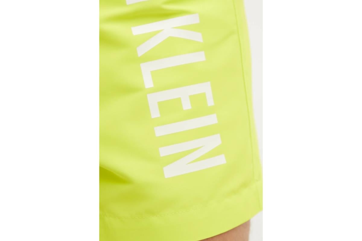 Calvin Klein Calvin Klein Erkek Beli İp Bağlamalı Normal Kalıp Logo Baskılı Sarı Mayo KM0KM01092-LRF