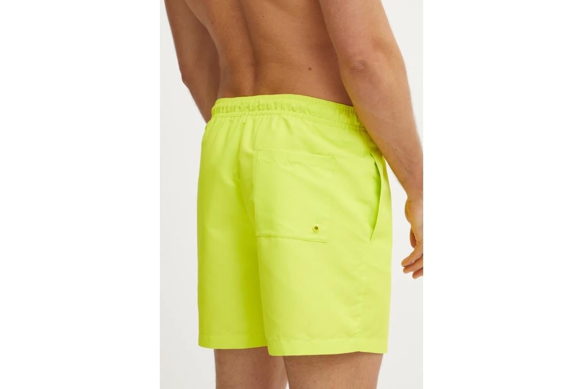 Calvin Klein Calvin Klein Erkek Beli İp Bağlamalı Normal Kalıp Logo Baskılı Sarı Mayo KM0KM01092-LRF