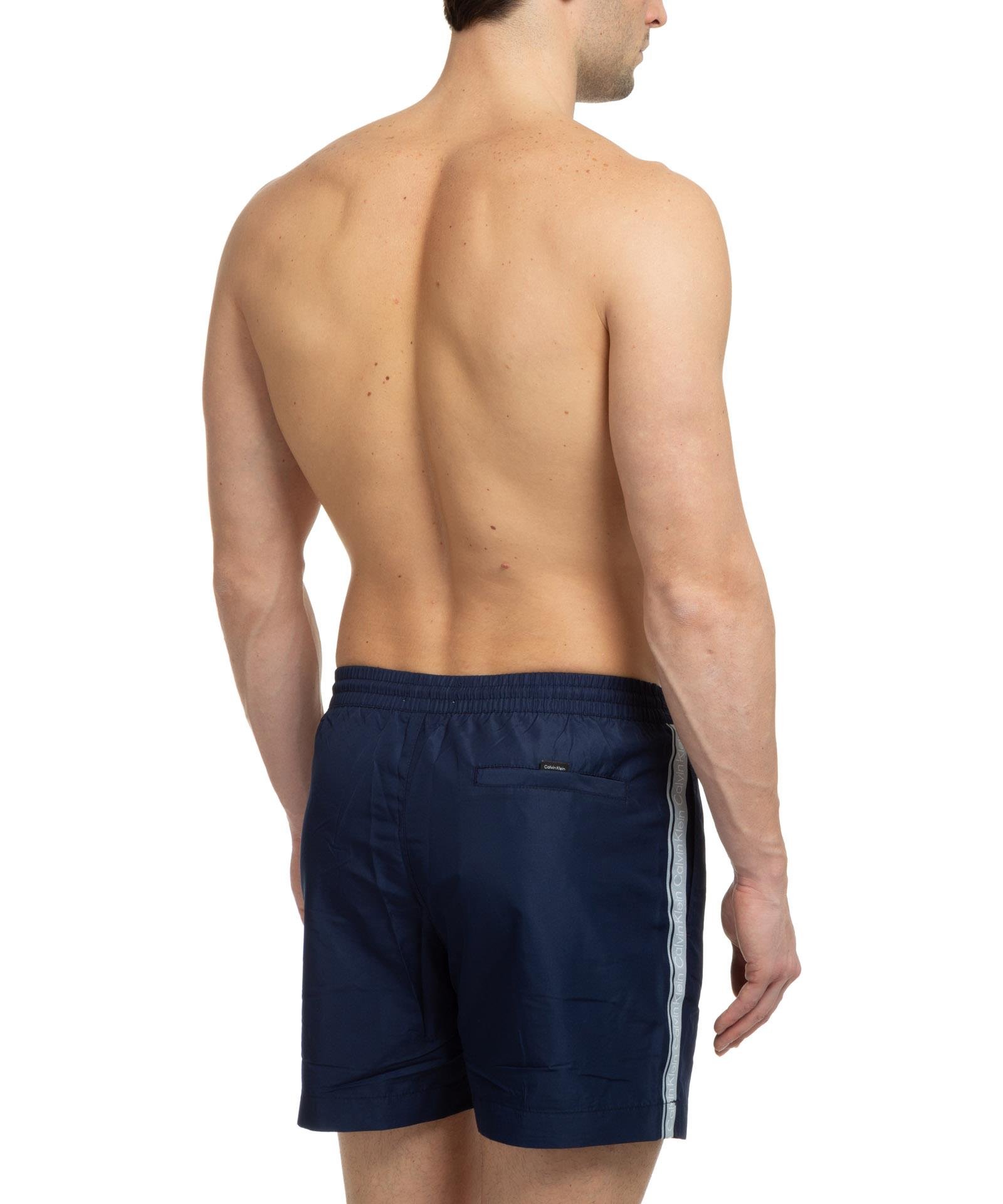 Calvin Klein Calvin Kleın Erkek Çabuk Kuruyan Kumaşlı Normal Kesim Lacivert Mayo KM0KM00810-DCA