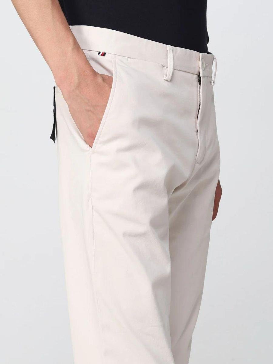 Calvin Klein Calvin Kleın Erkek Cepli Uzun Boy Düğmeli Günlük Kullanım Ekru Pantolon MW0MW26619-AEF