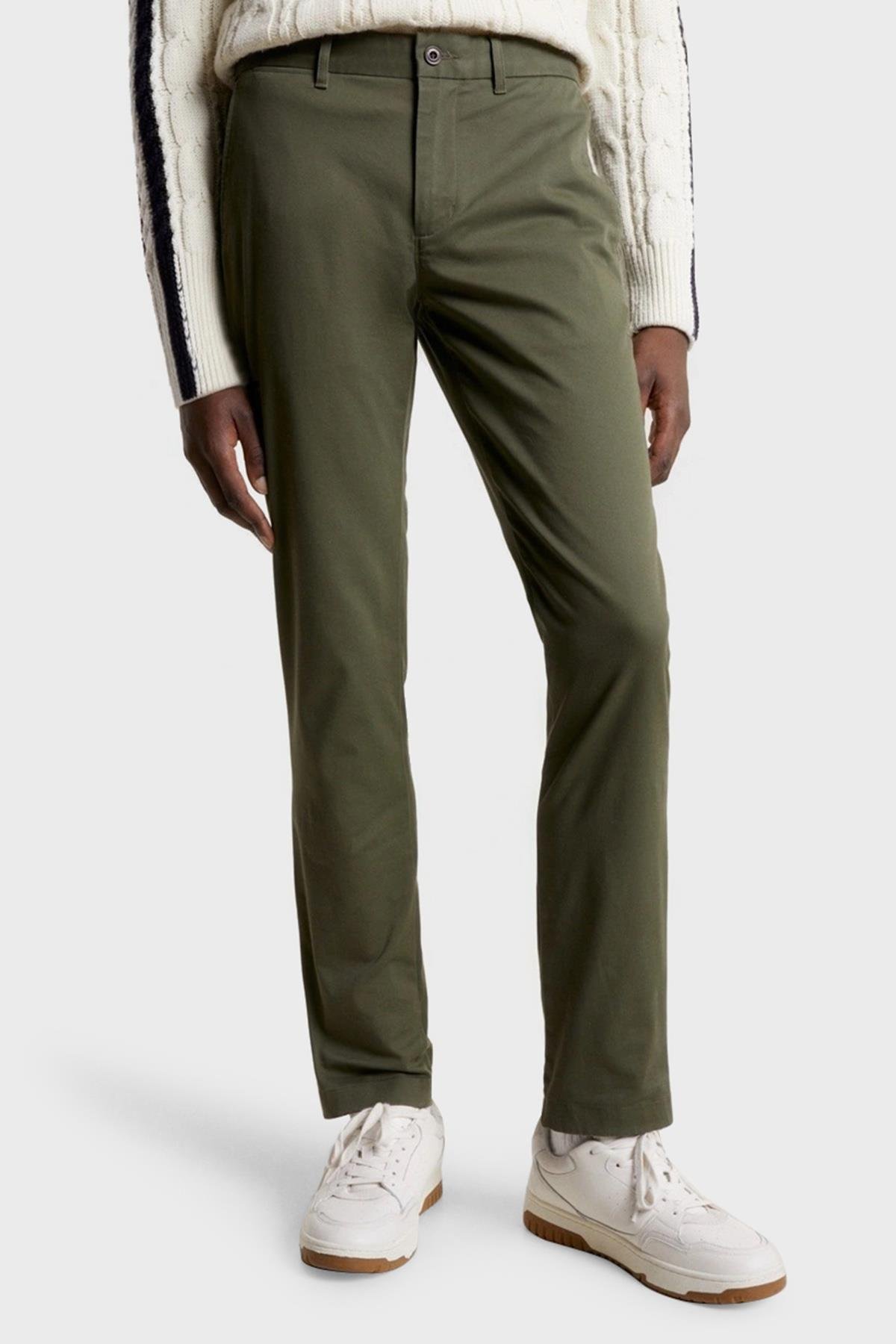Calvin Klein Calvin Kleın Erkek Cepli Uzun Boy Düğmeli Günlük Kullanım Haki1 Pantolon MW0MW26619-RBN