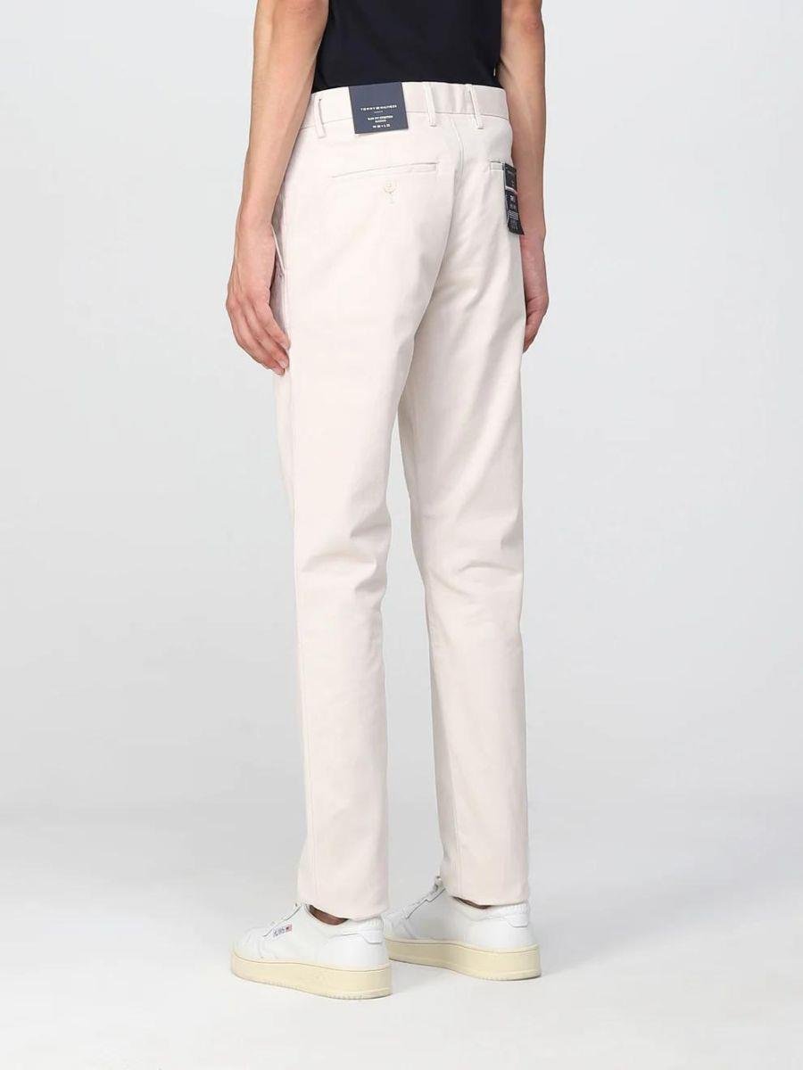 Calvin Klein Calvin Kleın Erkek Cepli Uzun Boy Düğmeli Günlük Kullanım Ekru Pantolon MW0MW26619-AEF