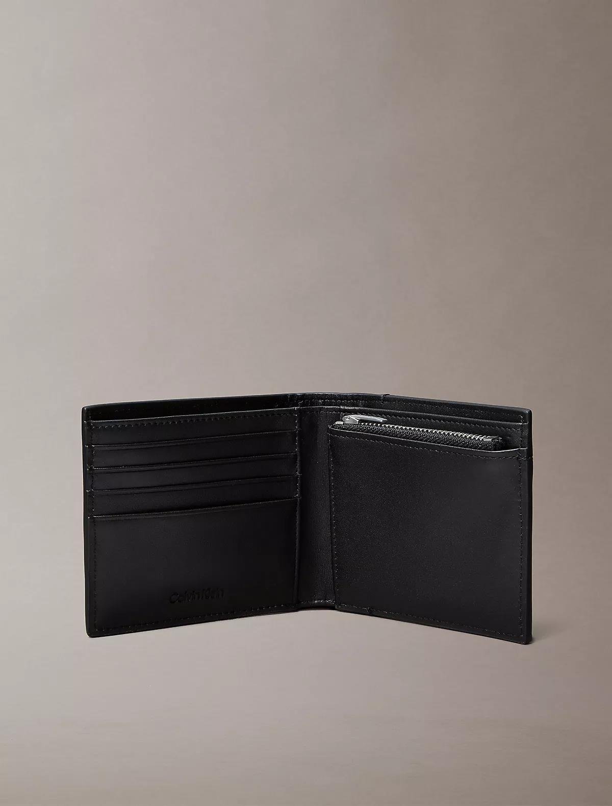 Calvin Klein Calvin Klein Erkek CK Desenli Kart Bölmeli Deri Siyah Cüzdan LV04D1086G-UB1