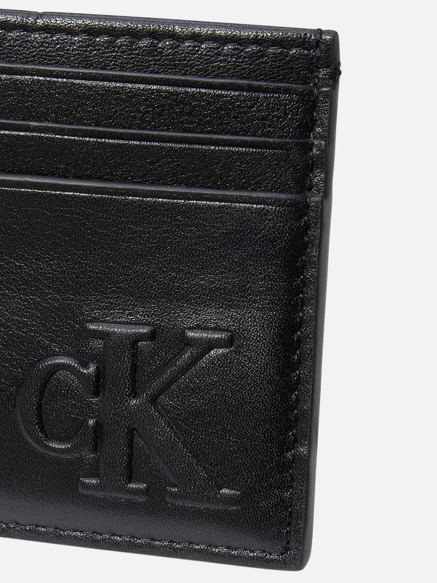 Calvin Klein Calvin Klein Erkek CK Logo Kabartmalı Ekstra Kart Bölmeli Deri Siyah Cüzdan LV04G1070G-UB1