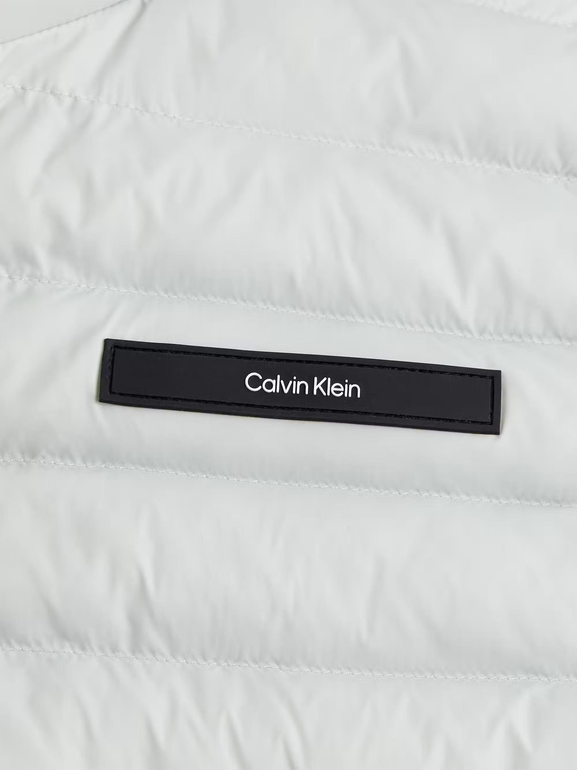 Calvin Klein Calvin Kleın Erkek Dik Yaka Düz Kesim Fermuar Kapamalı Gri Yelek K10K113470-PEB