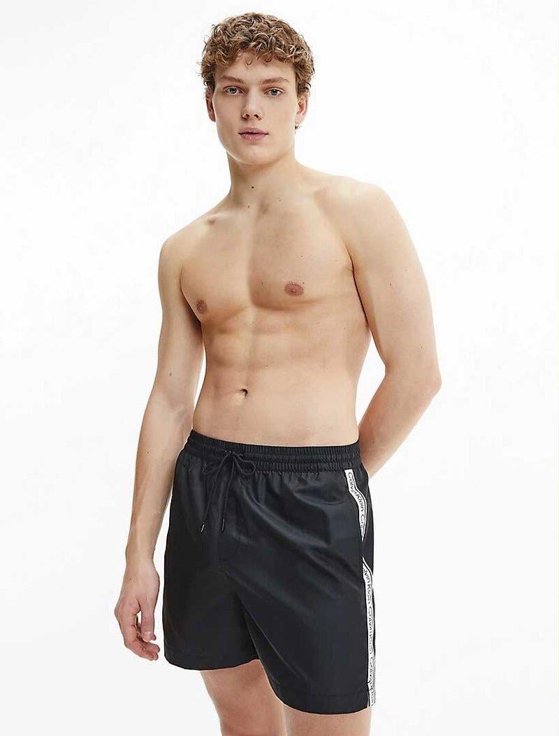 Calvin Klein Calvin Kleın Erkek File Astarlı Beli Lastikli Siyah Mayo KM0KM00741-SIY