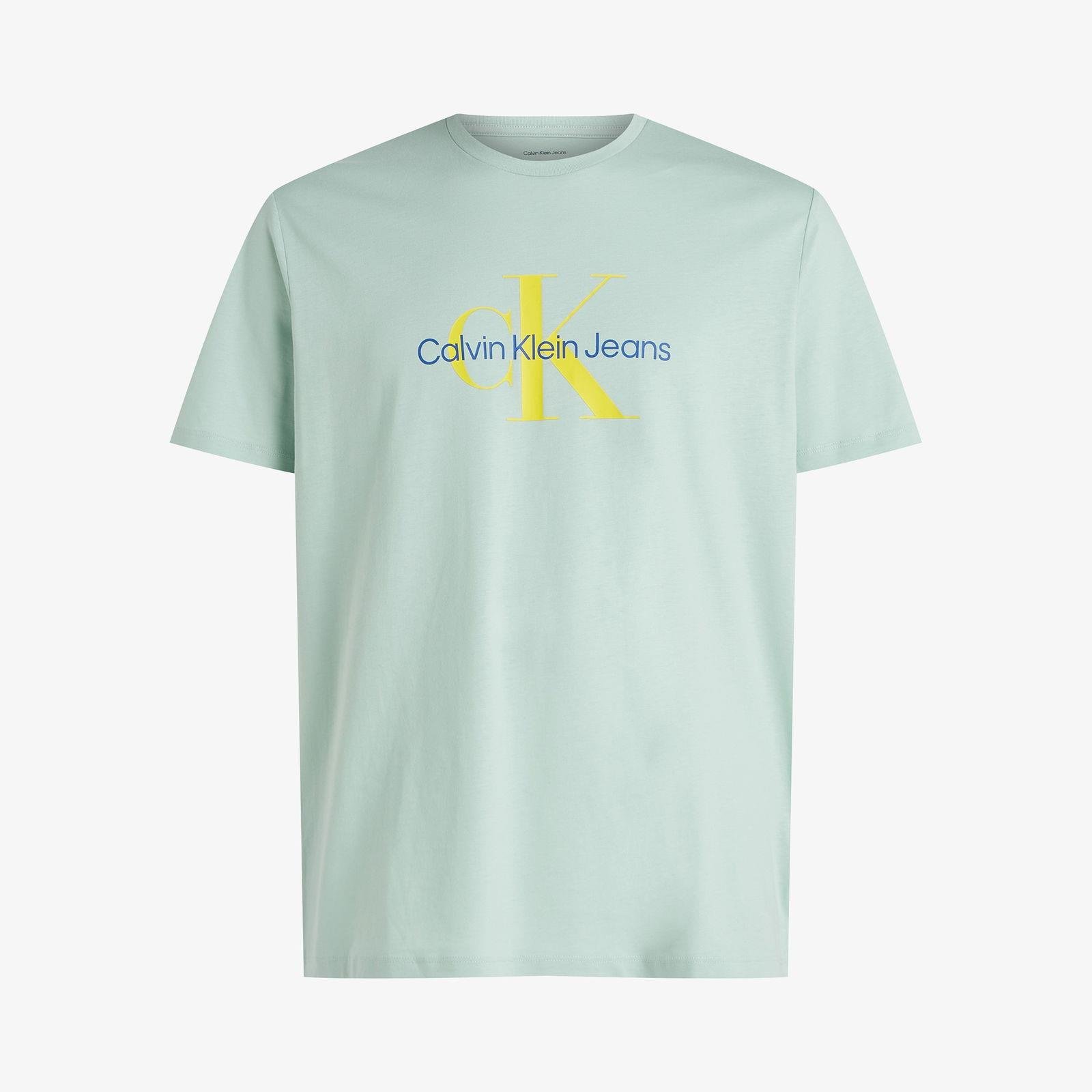 Calvin Klein Calvin Klein Erkek Logolu Bisiklet Yaka Kısa Kol Standart Yeşil T-Shirt LV040EM286-PCT