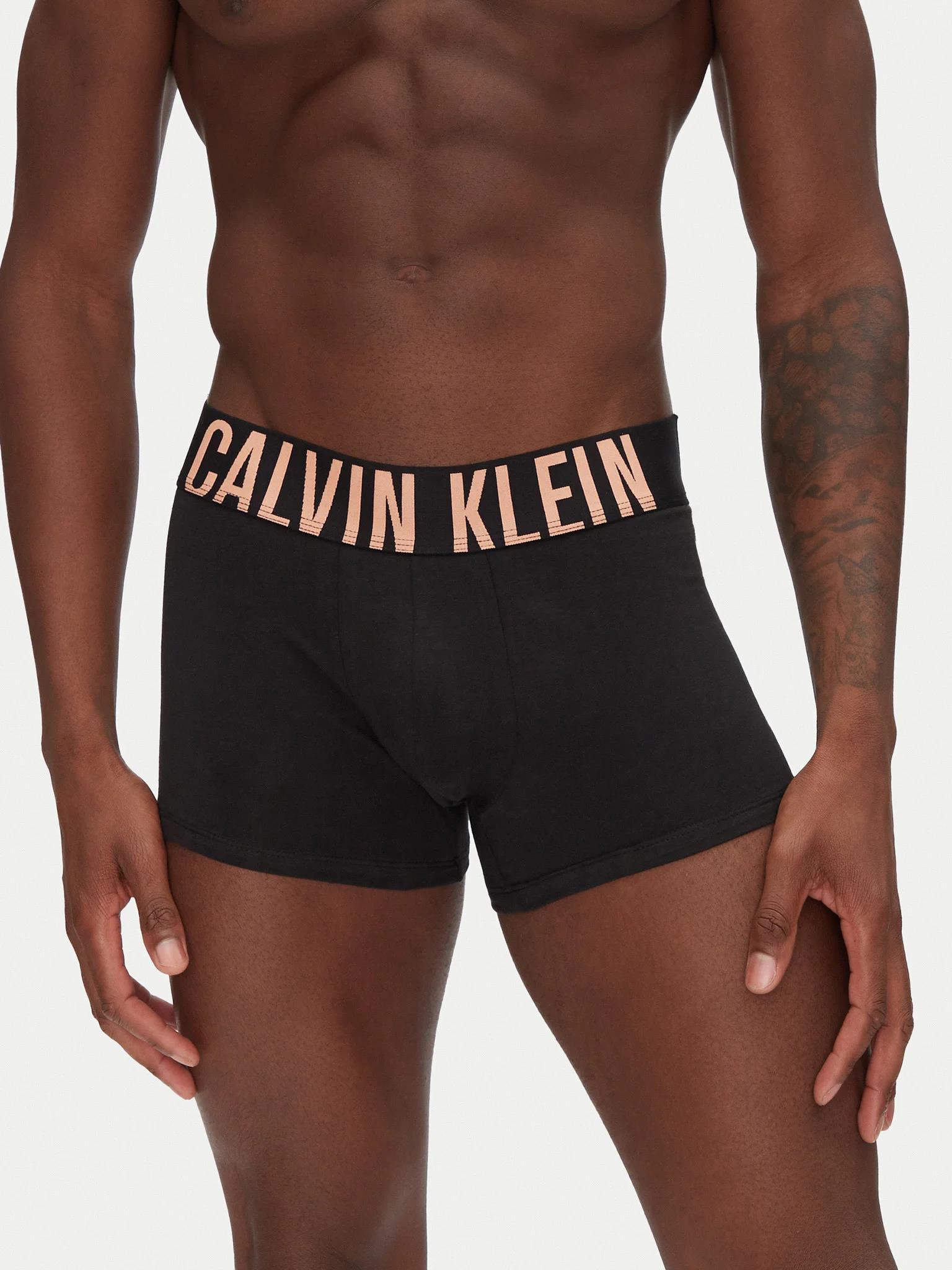 Calvin Klein Calvin Klein Erkek Logolu Beli Lastikli Yüksek Bel Pamuklu Siyah Boxer 000NB3608A-VVN