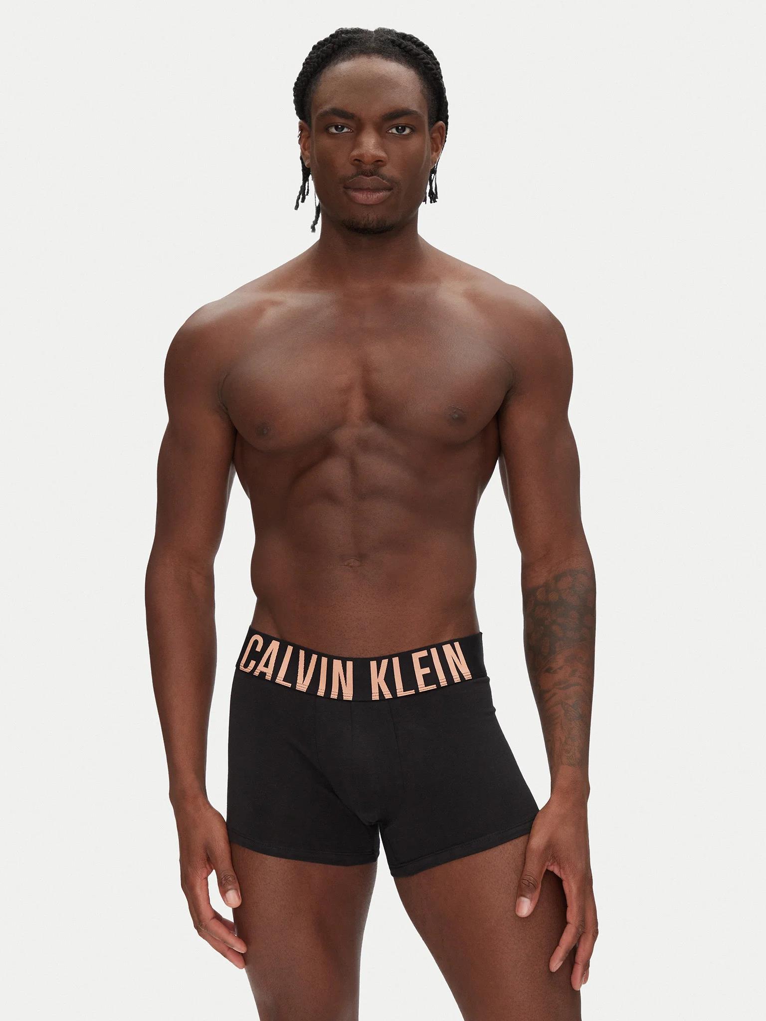 Calvin Klein Calvin Klein Erkek Logolu Beli Lastikli Yüksek Bel Pamuklu Siyah Boxer 000NB3608A-VVN