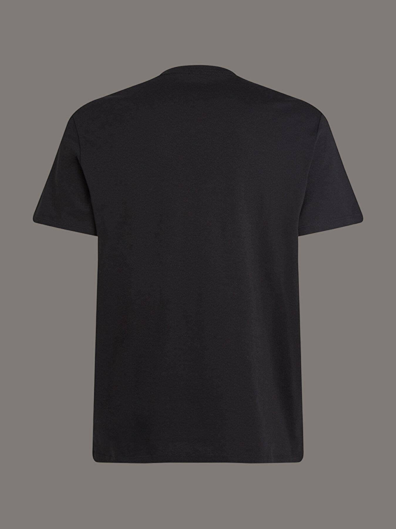 Calvin Klein Calvin Klein Erkek Logolu Bisiklet Yaka Kısa Kol Standart Siyah T-Shirt LV040EM286-UB1