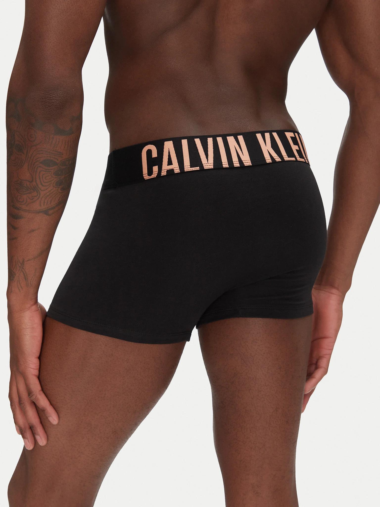 Calvin Klein Calvin Klein Erkek Logolu Beli Lastikli Yüksek Bel Pamuklu Siyah Boxer 000NB3608A-VVN