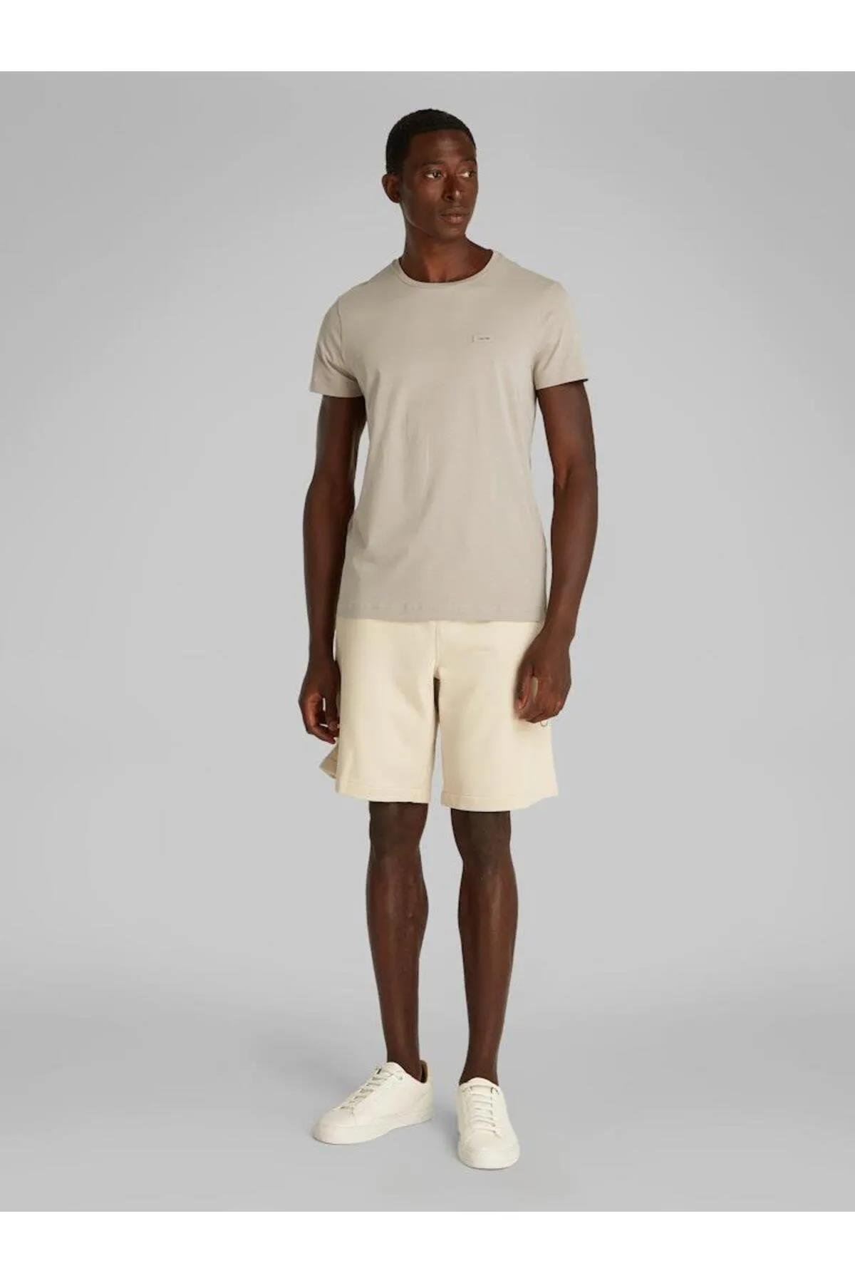 Calvin Klein Calvin Klein Erkek Marka Logolu Pamuklu Günlük Kullanım Gri T-Shirt K10K112724-PAH