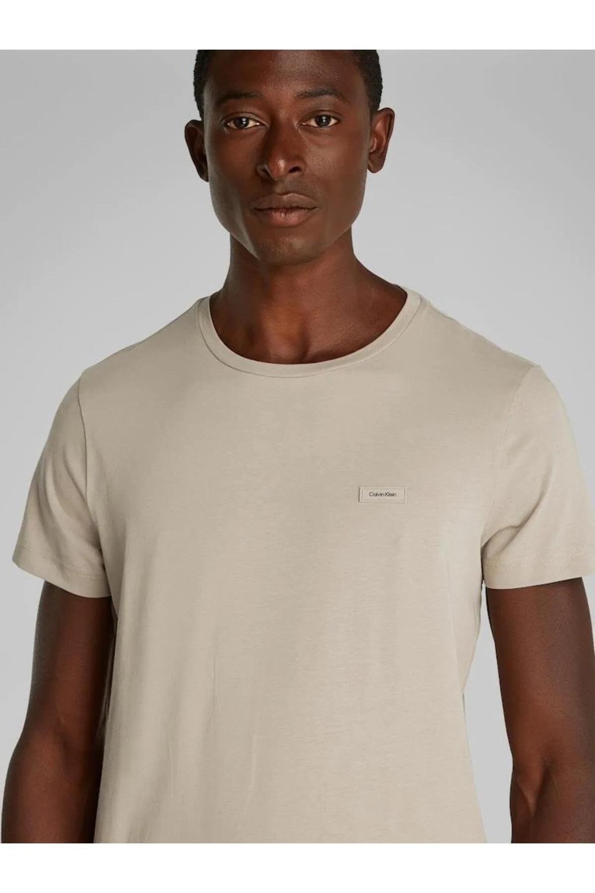Calvin Klein Calvin Klein Erkek Marka Logolu Pamuklu Günlük Kullanım Gri T-Shirt K10K112724-PAH