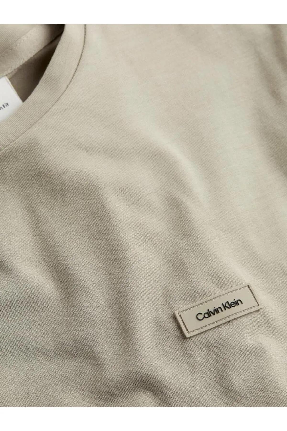 Calvin Klein Calvin Klein Erkek Marka Logolu Pamuklu Günlük Kullanım Gri T-Shirt K10K112724-PAH