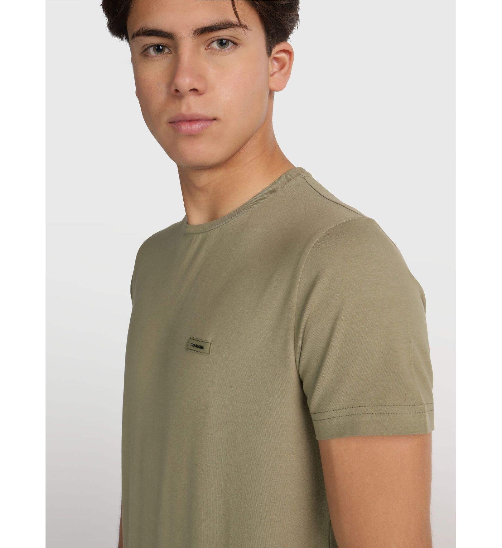 Calvin Klein Calvin Kleın Erkek Marka Logolu Pamuklu Günlük Kullanım Yeşil T-Shirt K10K112724-MSS
