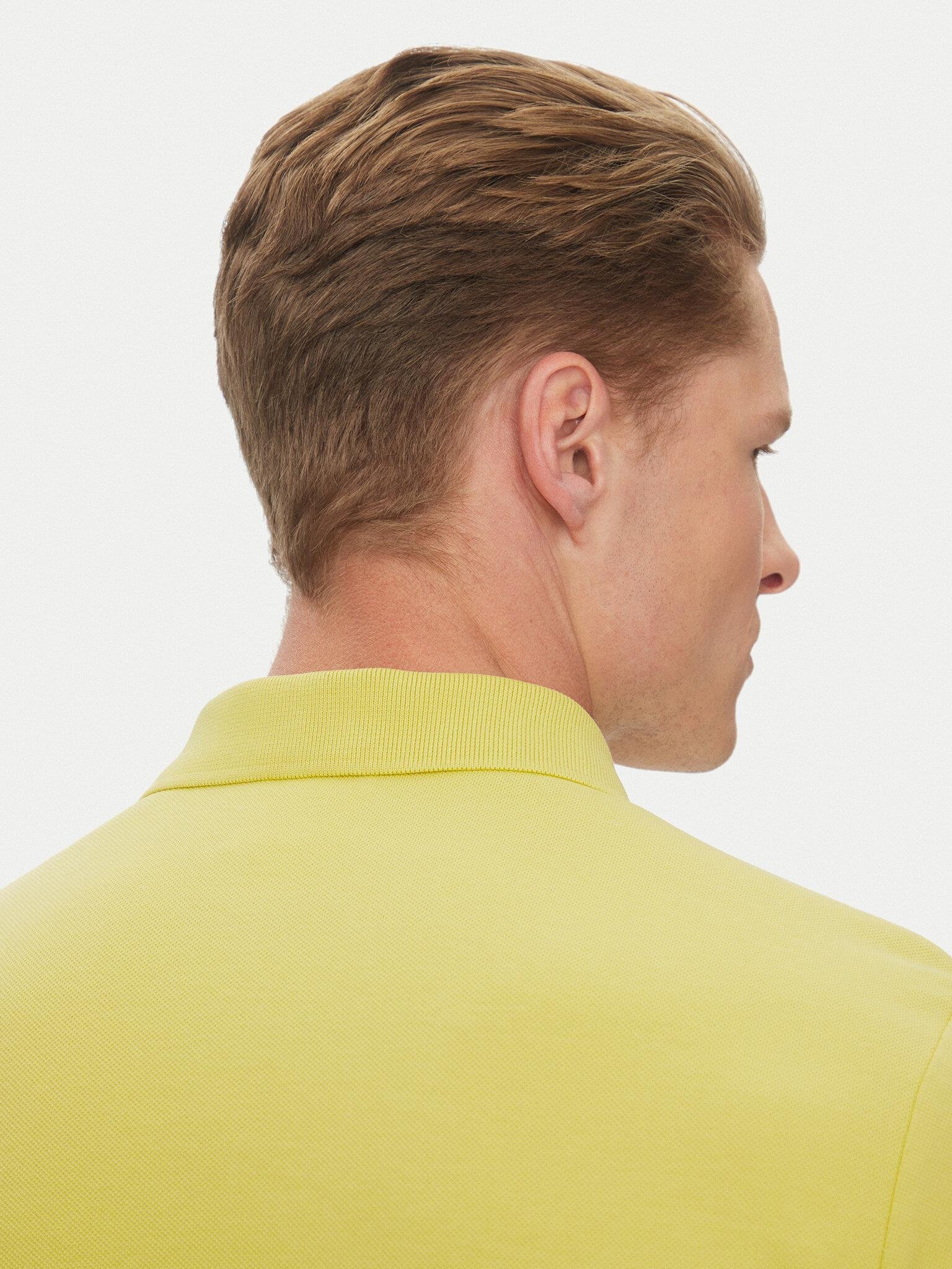 Calvin Klein Calvin Klein Erkek Marka Logolu Polo Yakalı Organik Pamuklu Mavi Polo Yaka T-Shirt K10K111196-LIN