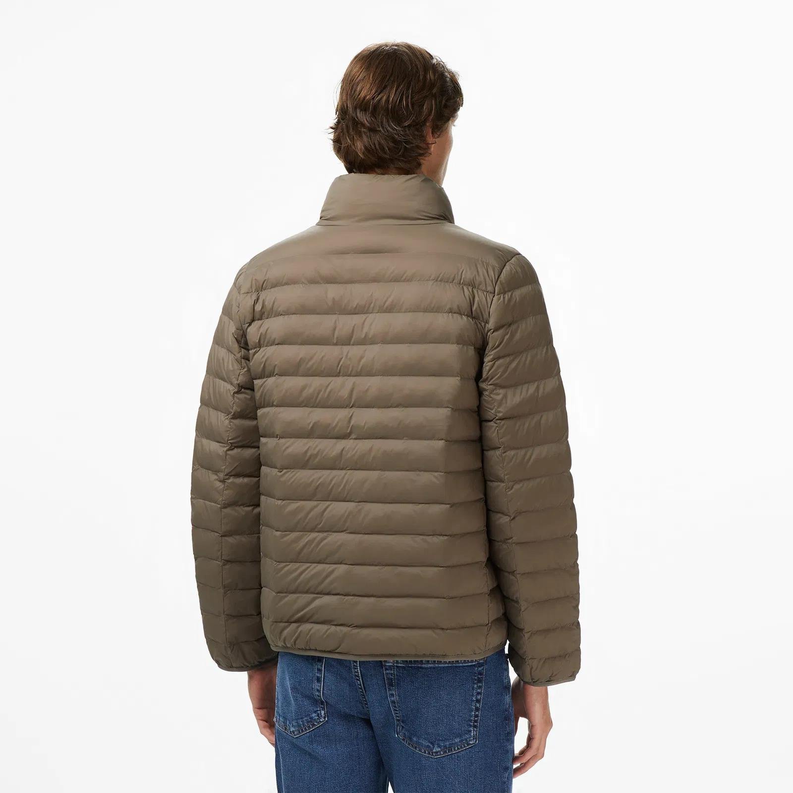 Calvin Klein Calvin Klein Erkek Normal Kalıp Kapitone Desenli Isı Yalıtımlı Su Geçirmez Dik Yaka Kahverengi Ceket LV04LC506G-PDK