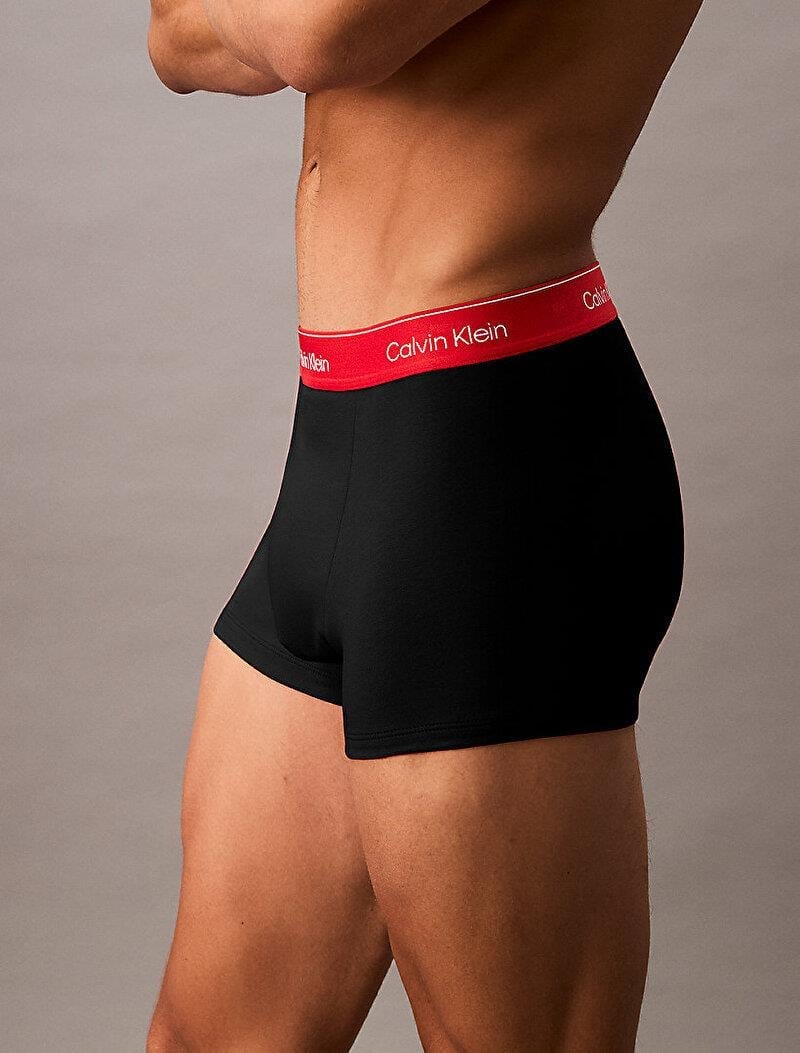 Calvin Klein Calvin Klein Erkek Pamuklu Normal Kalıp Logolu Elastik Bel Bantlı 3'lü Siyah Boxer LV00NB4286-VQO